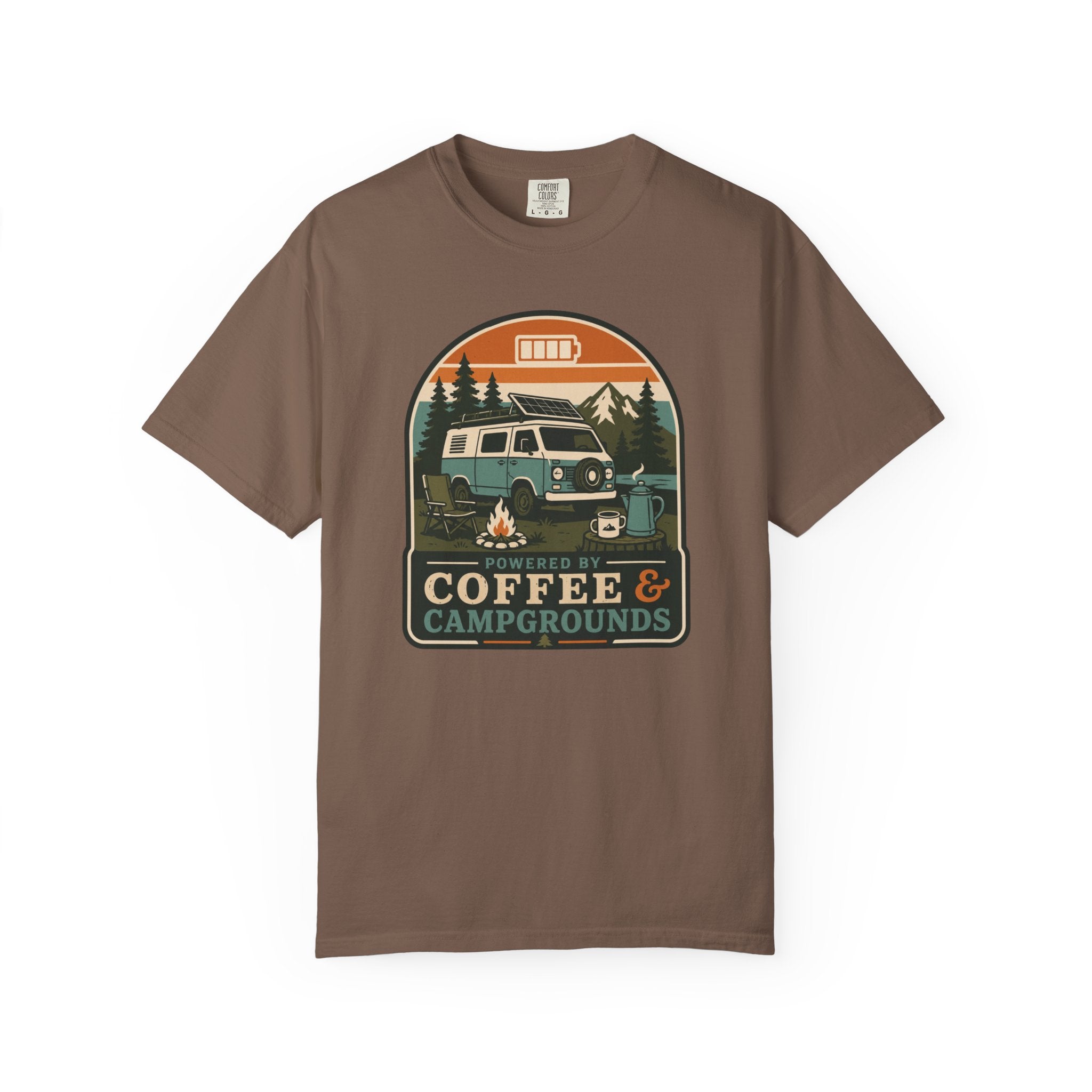Powered By Coffee and Campgrounds - T-Shirt