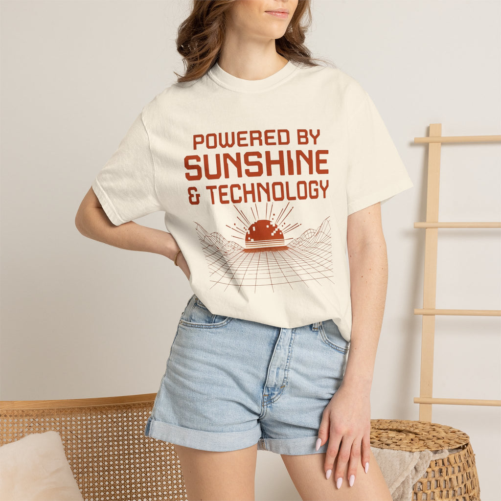 Powered By Sunshine And Technology - T-Shirt