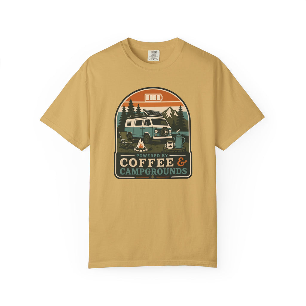 Powered By Coffee and Campgrounds - T-Shirt