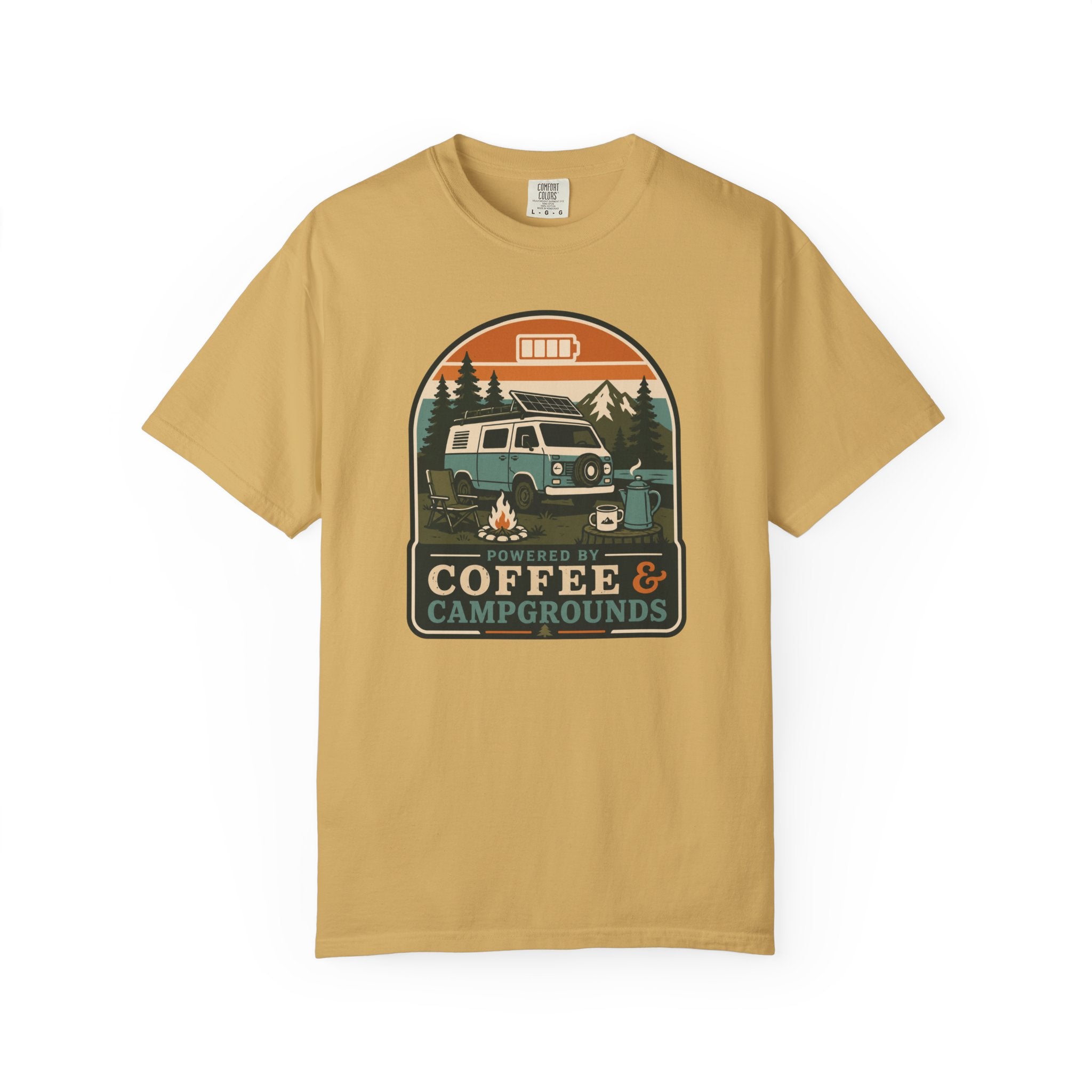Powered By Coffee and Campgrounds - T-Shirt