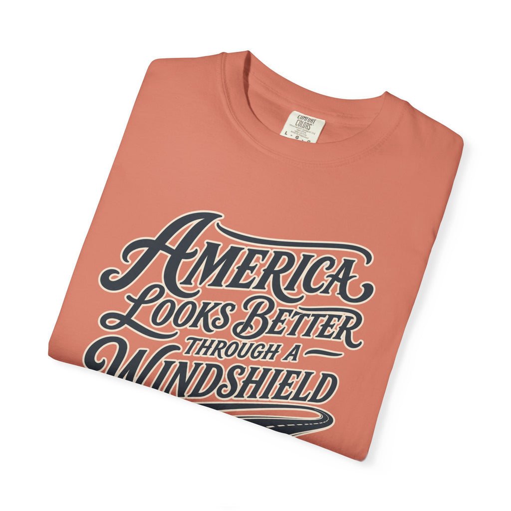 America Looks Better Through A Windshield - T-Shirt
