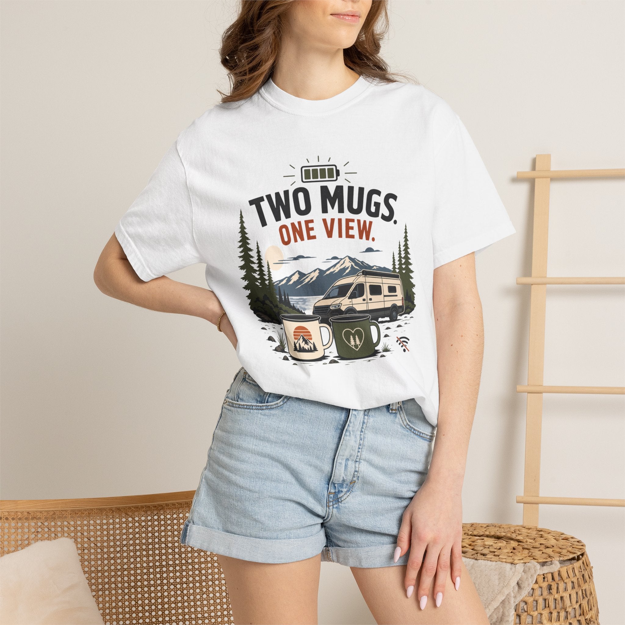 Two Mugs One View - T-Shirt