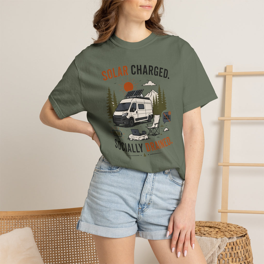 Solar Charged Socially Drained - T-Shirt