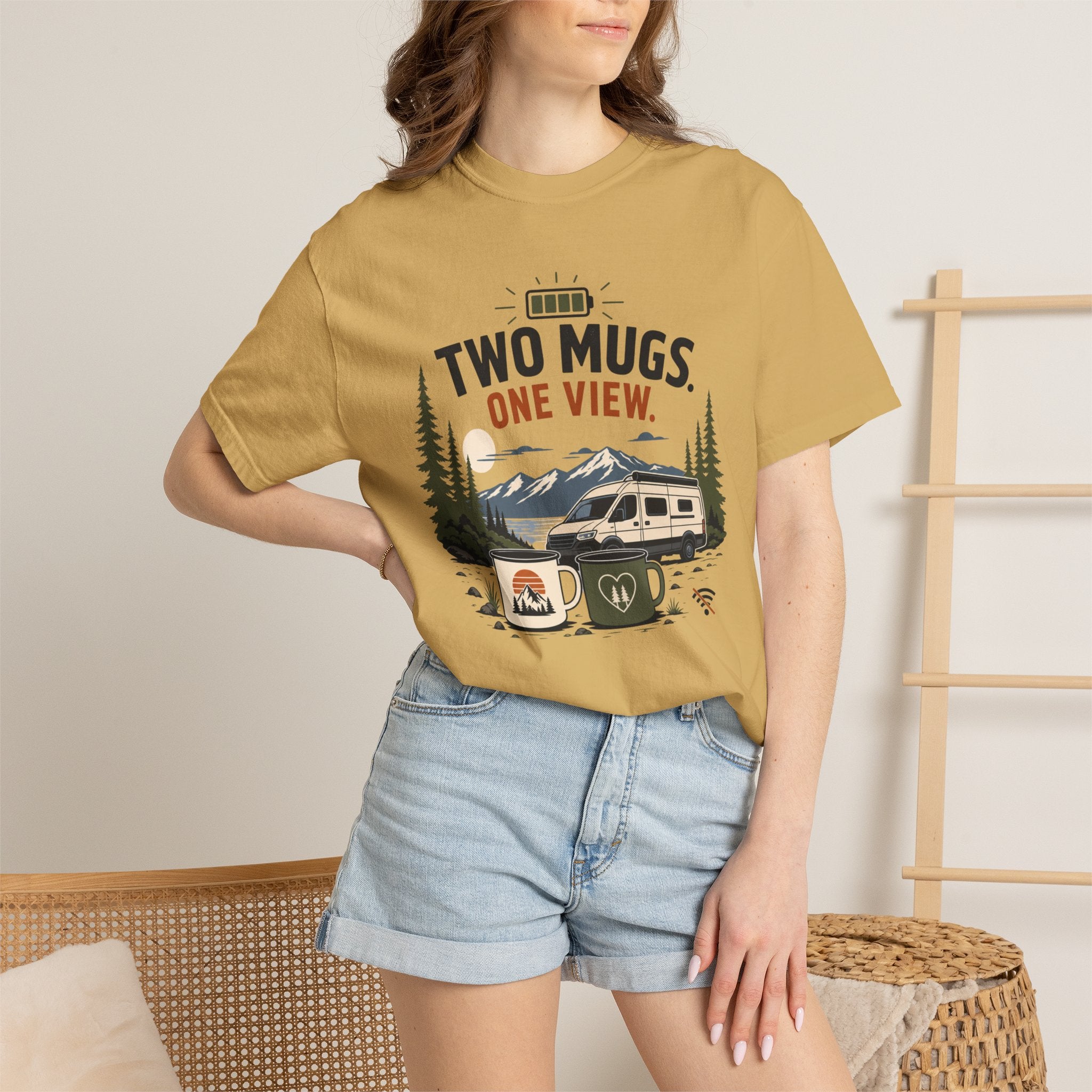 Two Mugs One View - T-Shirt