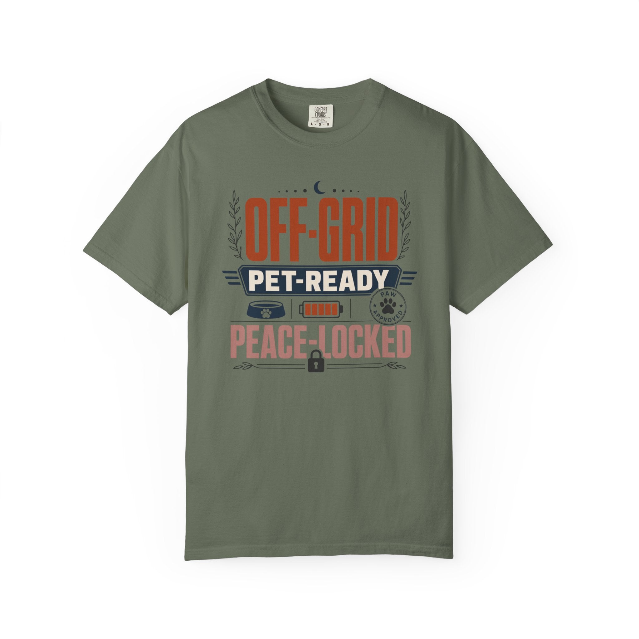 Off Grid Pet Ready Peace Locked - T-Shirt