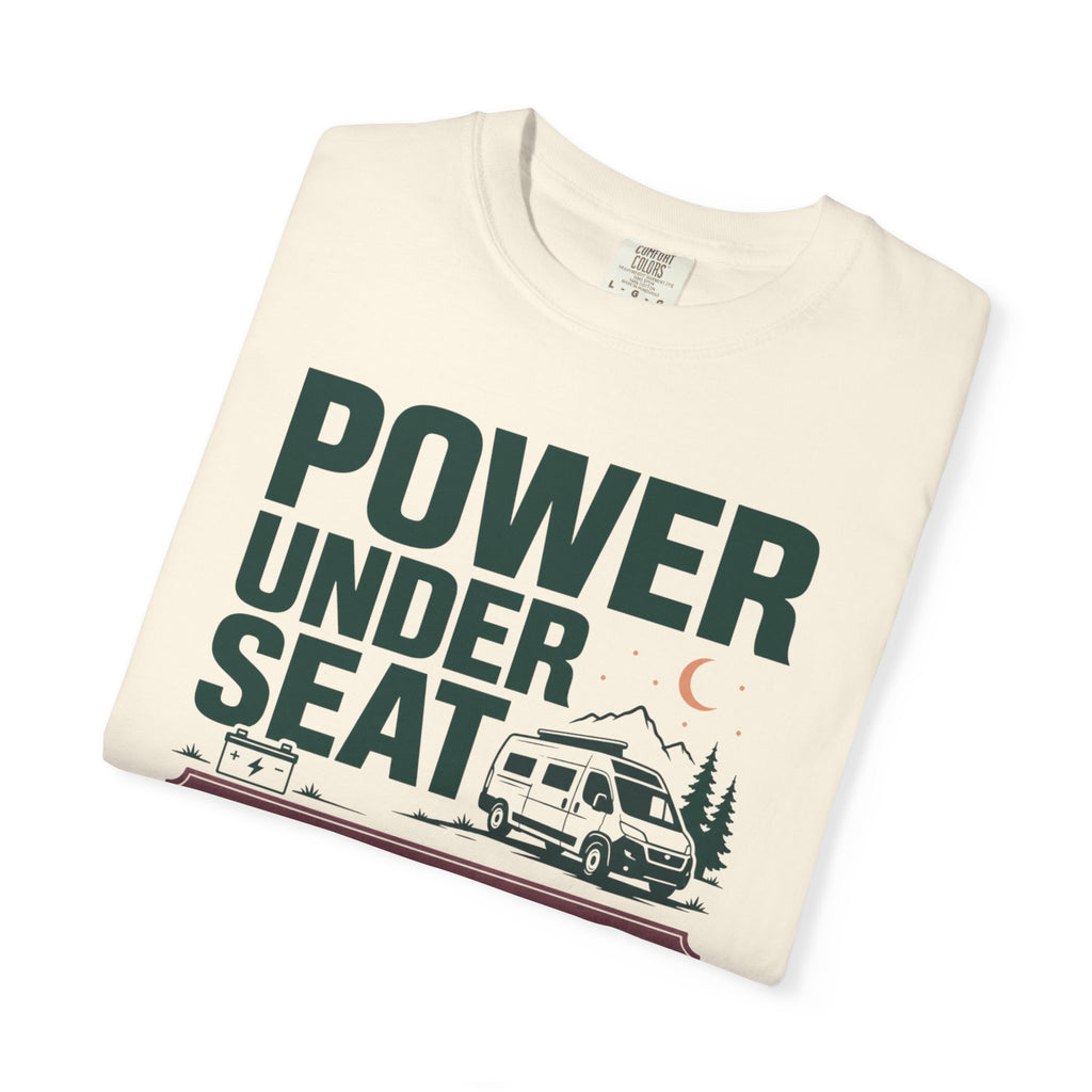 Power Under Seat Dog In Window - T-Shirt
