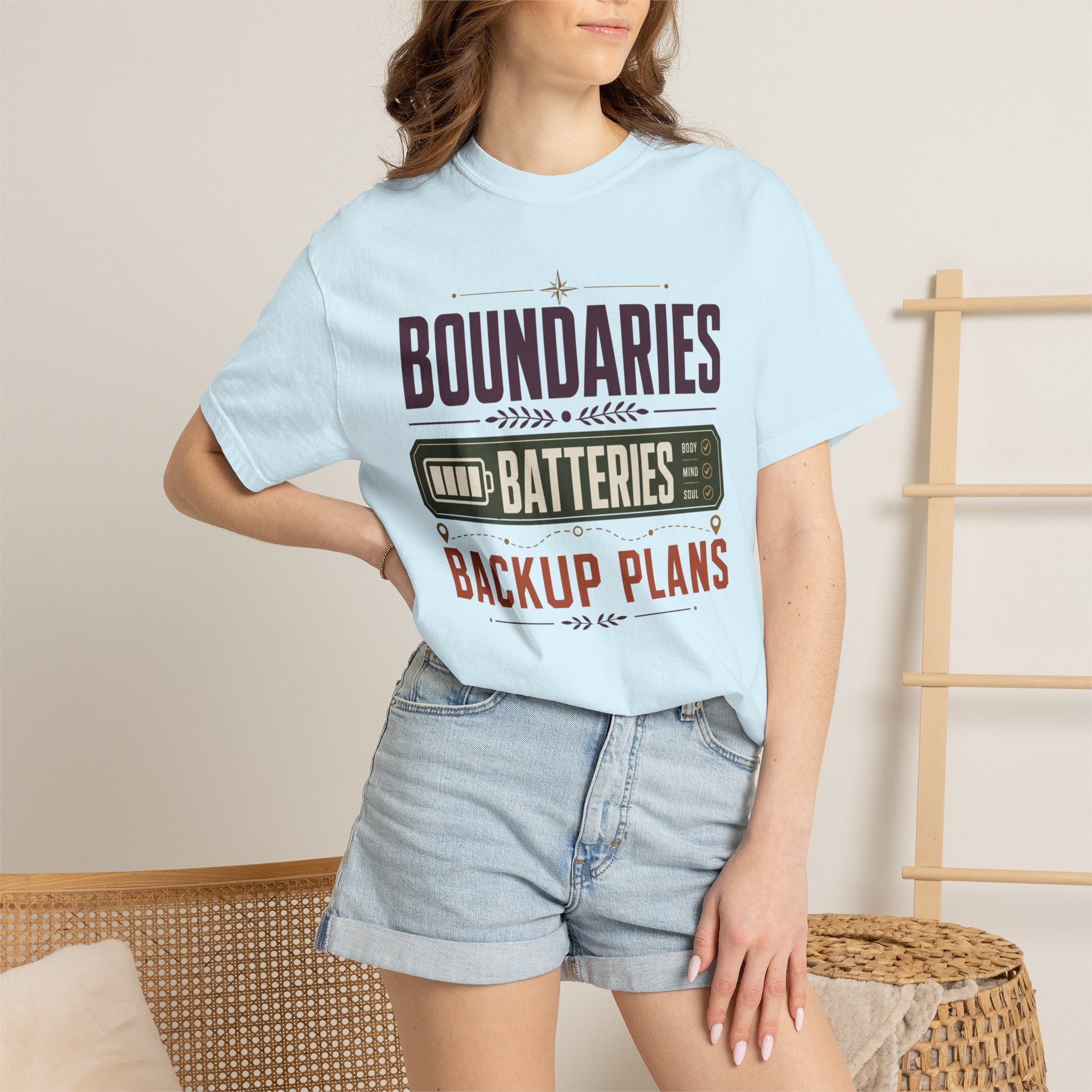 Boundaries Batteries Backup Plans - T-Shirt