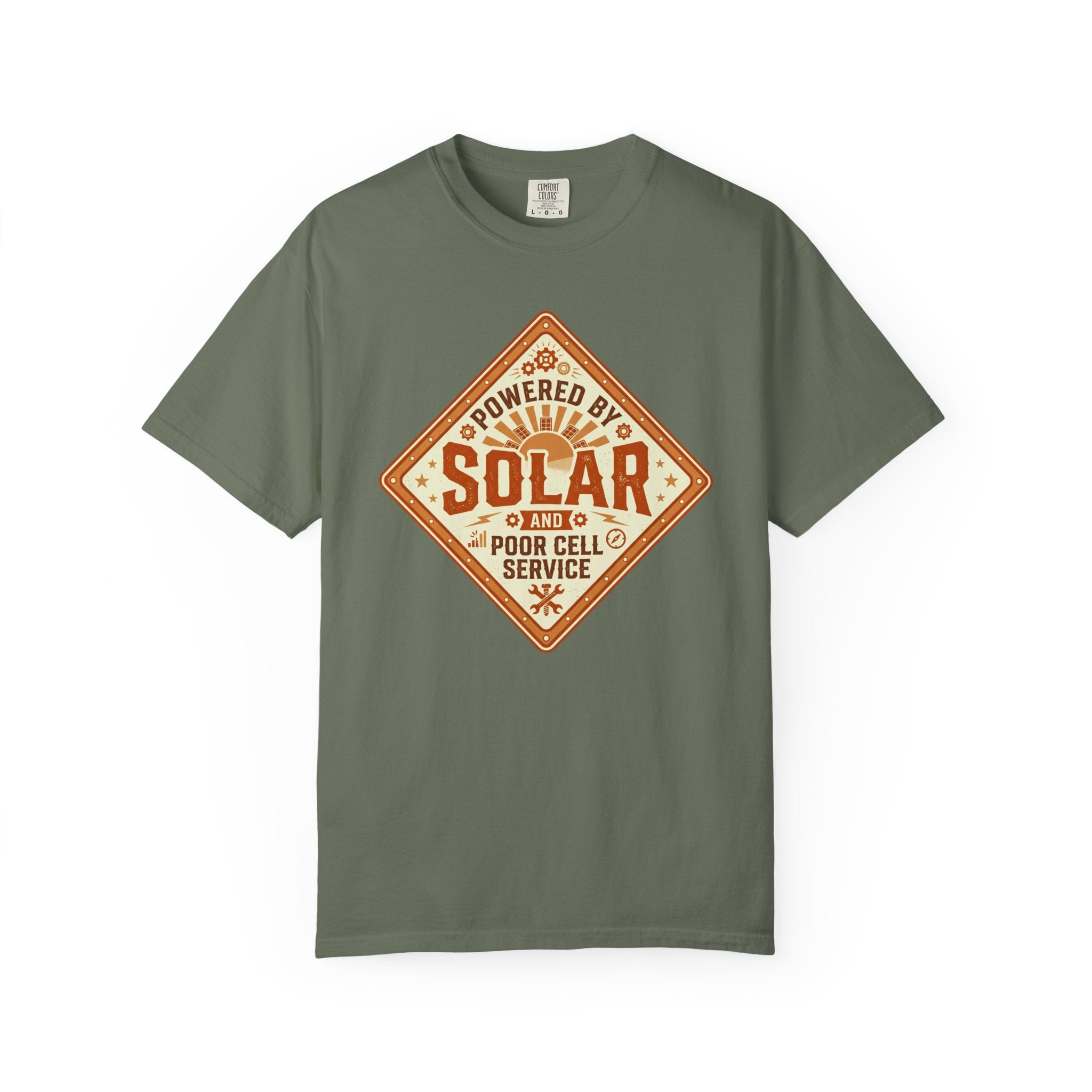Powered By Solar And Poor Cell Service - T-Shirt