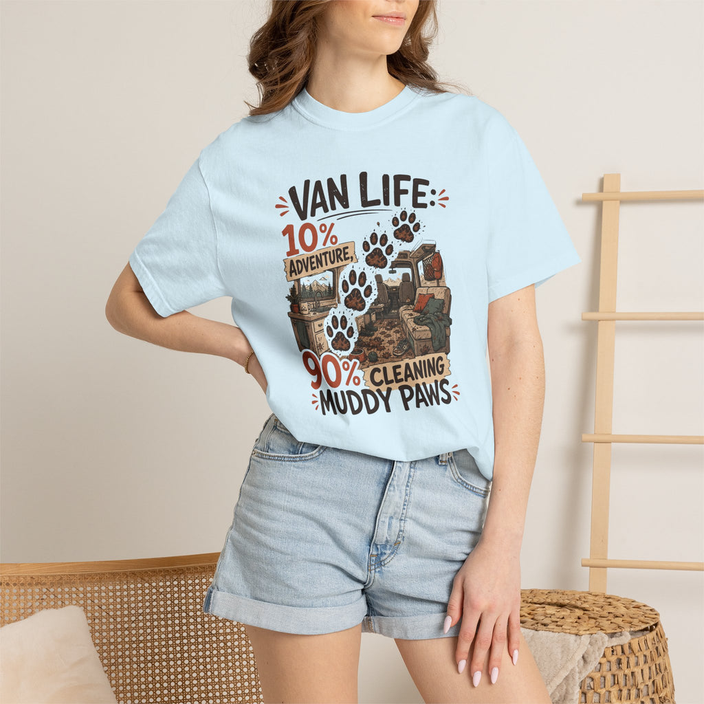 Van Life 10 Adventure 90 Cleaning Muddy Paws - T-Shirt
