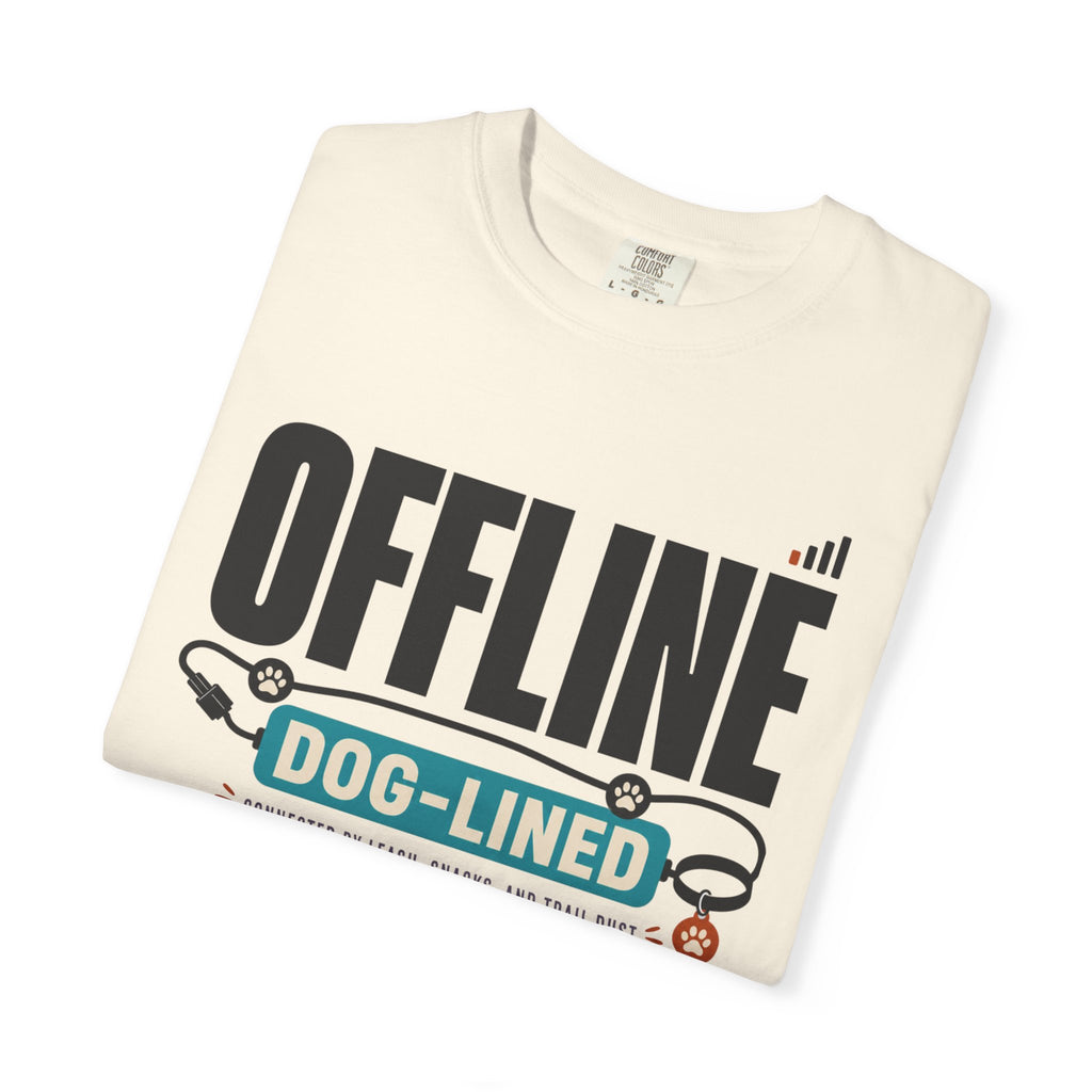 Offline But Dog Lined - T-Shirt