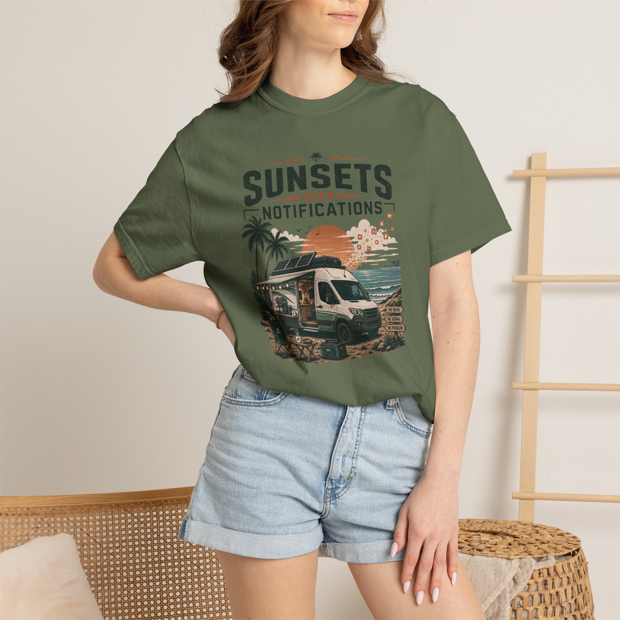 Sunsets Over Notifications - T-Shirt