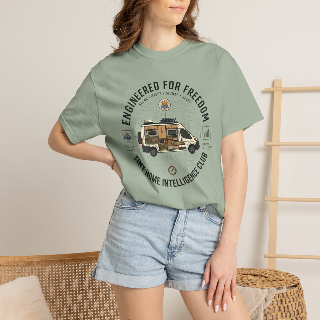 Engineered For Freedom Tiny Home Intelligence Club - T-Shirt