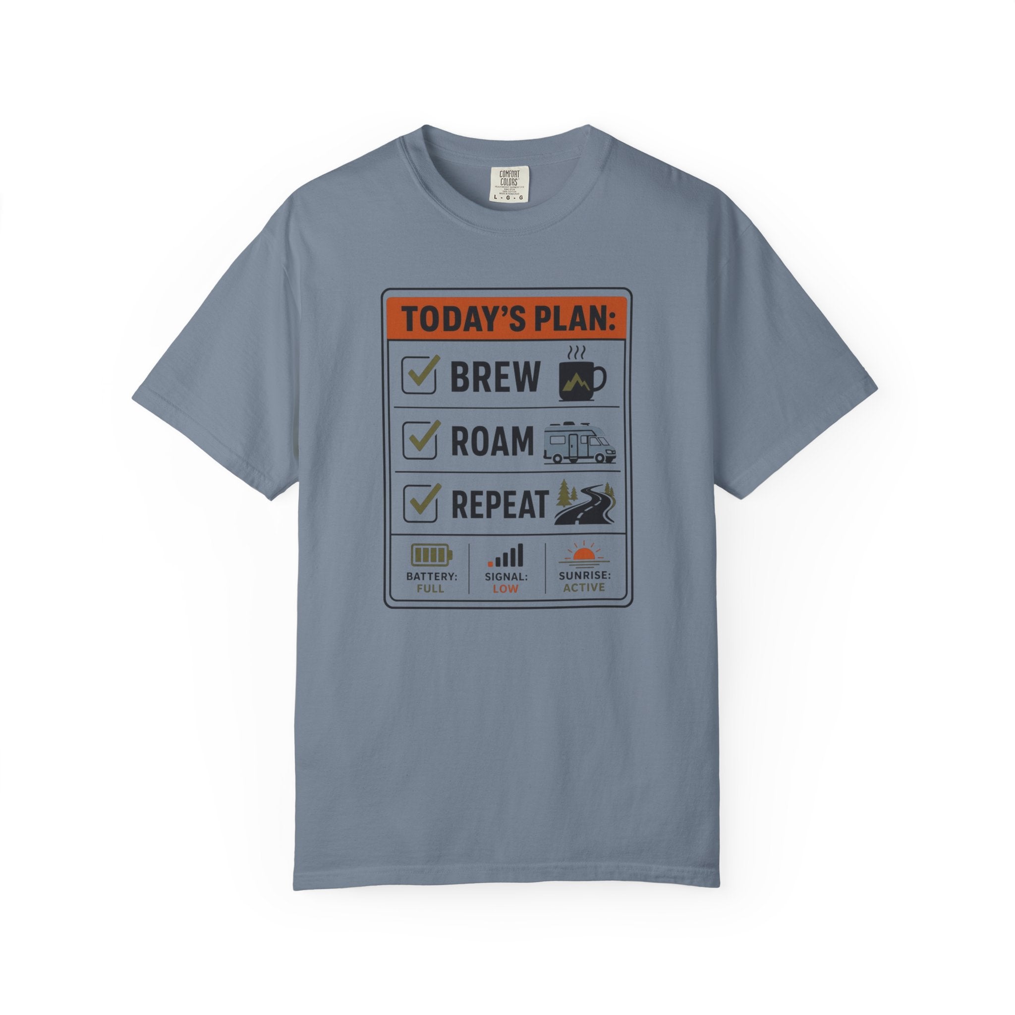 Today S Plan Brew Roam Repeat - T-Shirt