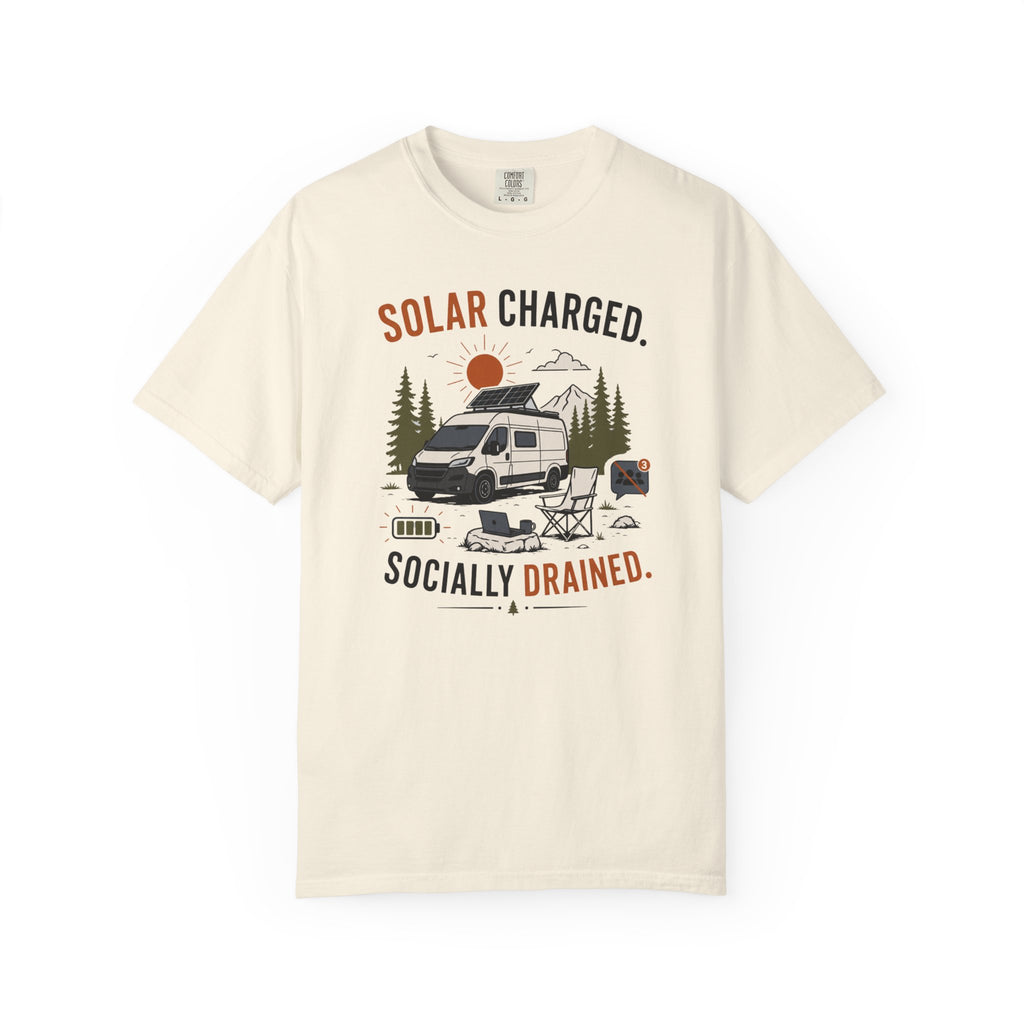 Solar Charged Socially Drained - T-Shirt