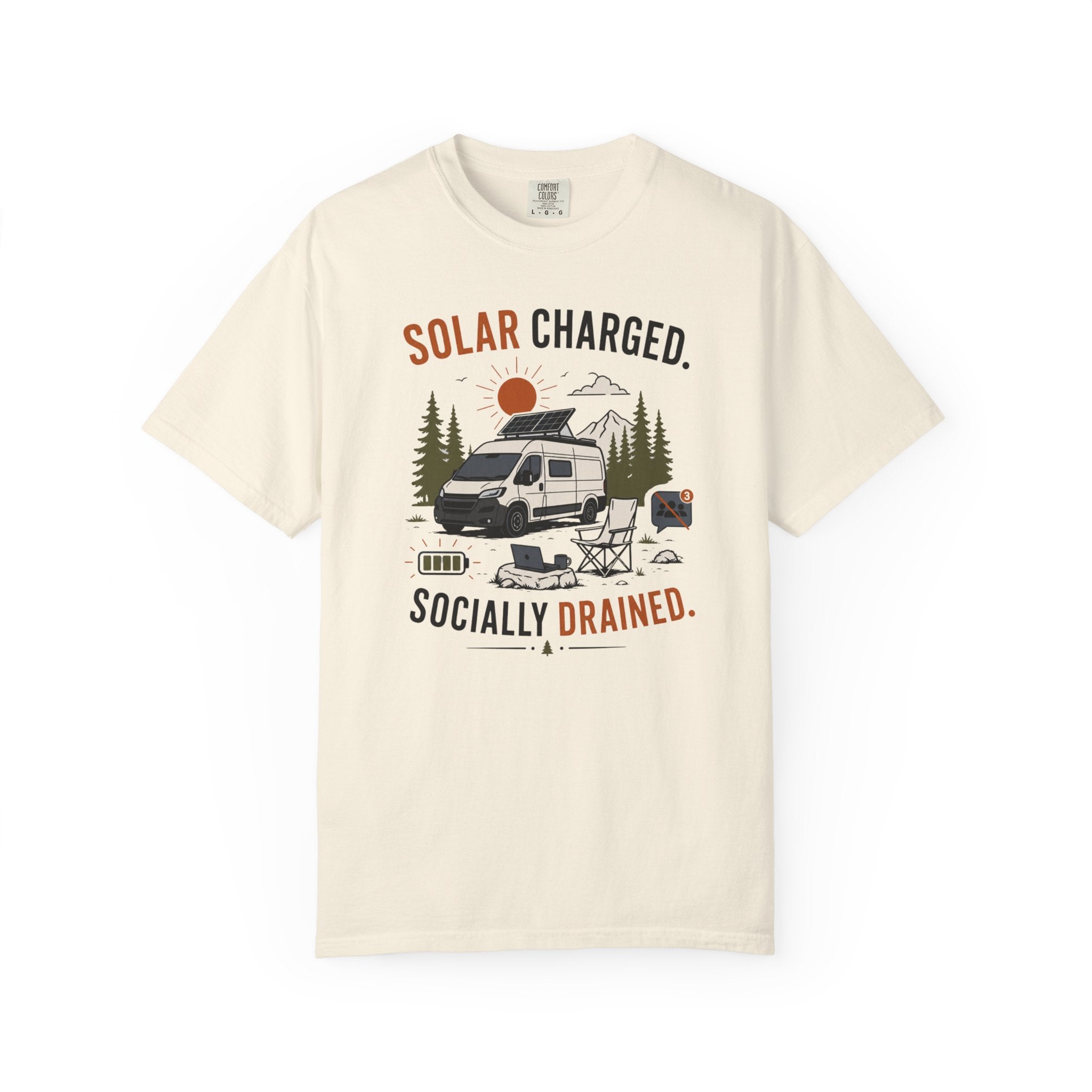 Solar Charged Socially Drained - T-Shirt