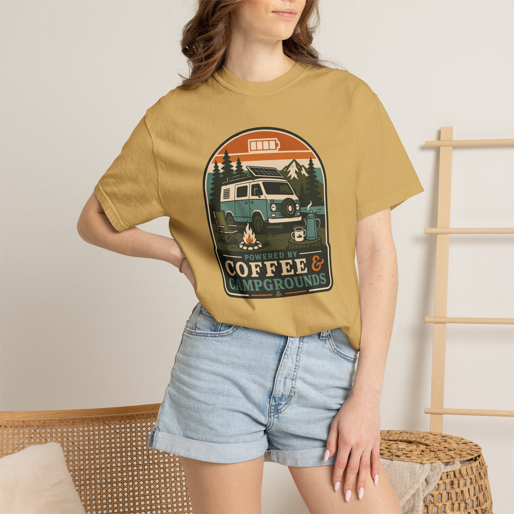 Powered By Coffee and Campgrounds - T-Shirt
