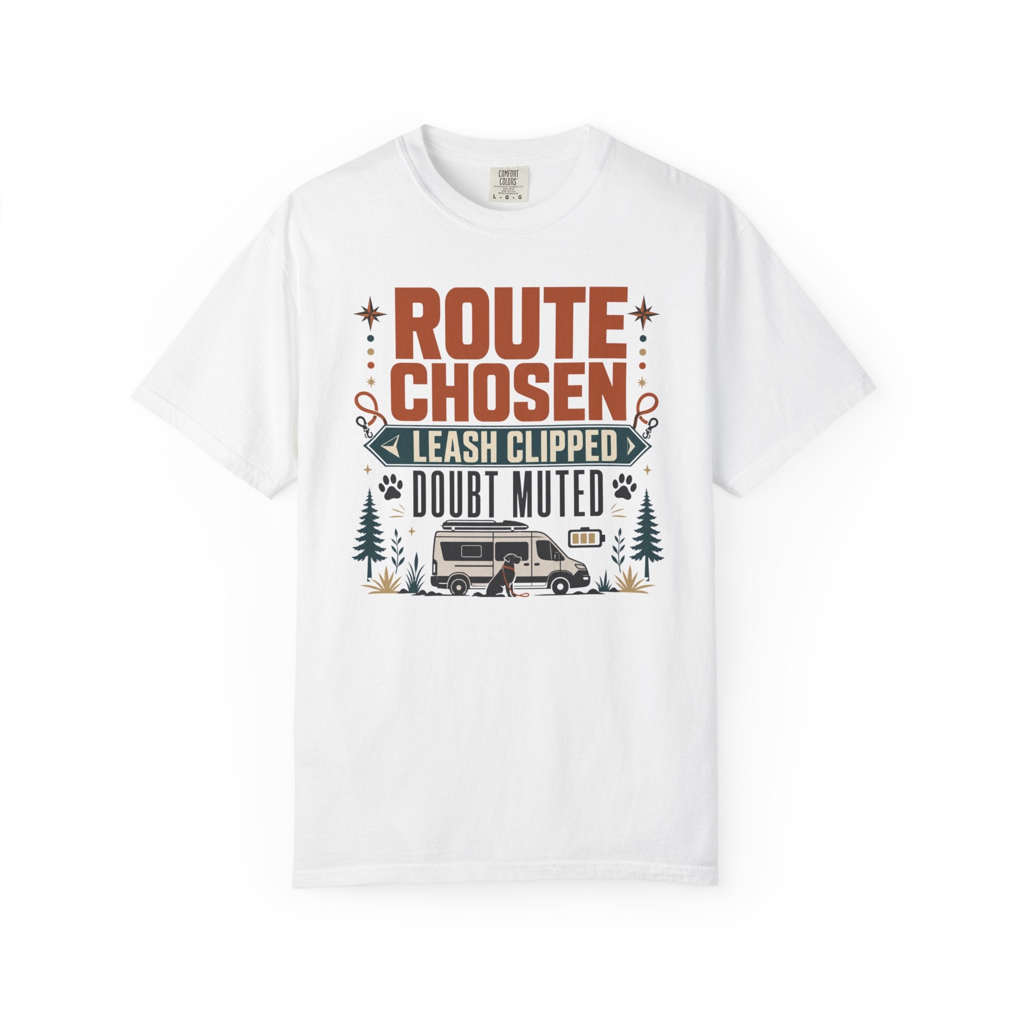 Route Chosen Leash Clipped Doubt Muted - T-Shirt