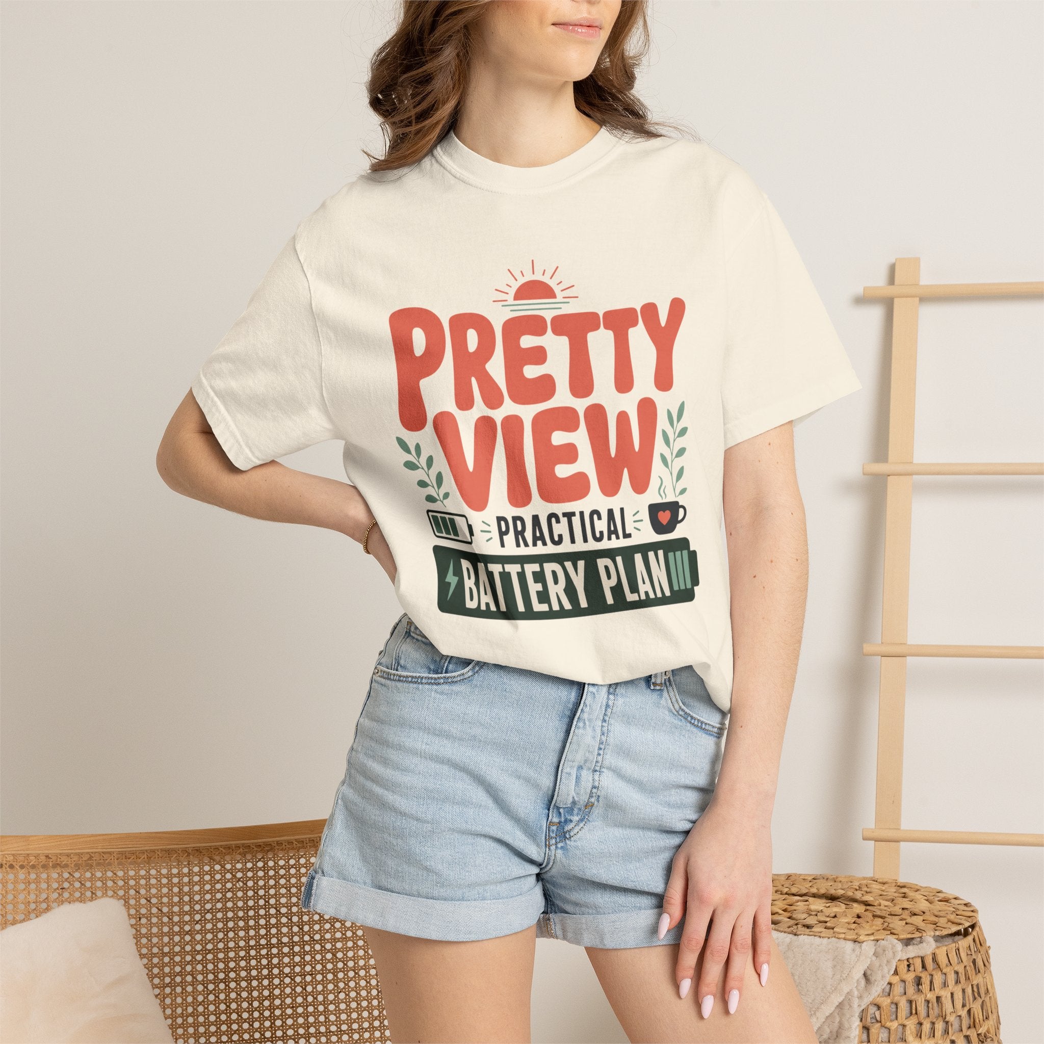 Pretty View Practical Battery Plan - T-Shirt
