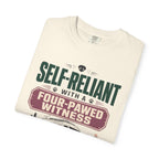 Self Reliant With A Four Pawed Witness - T-Shirt