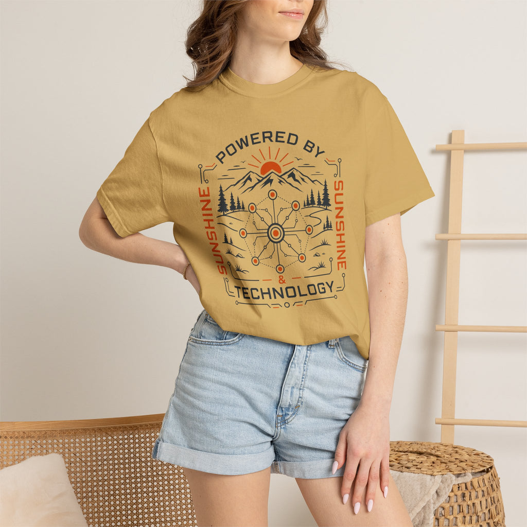 Powered By Sunshine And Technology - T-Shirt
