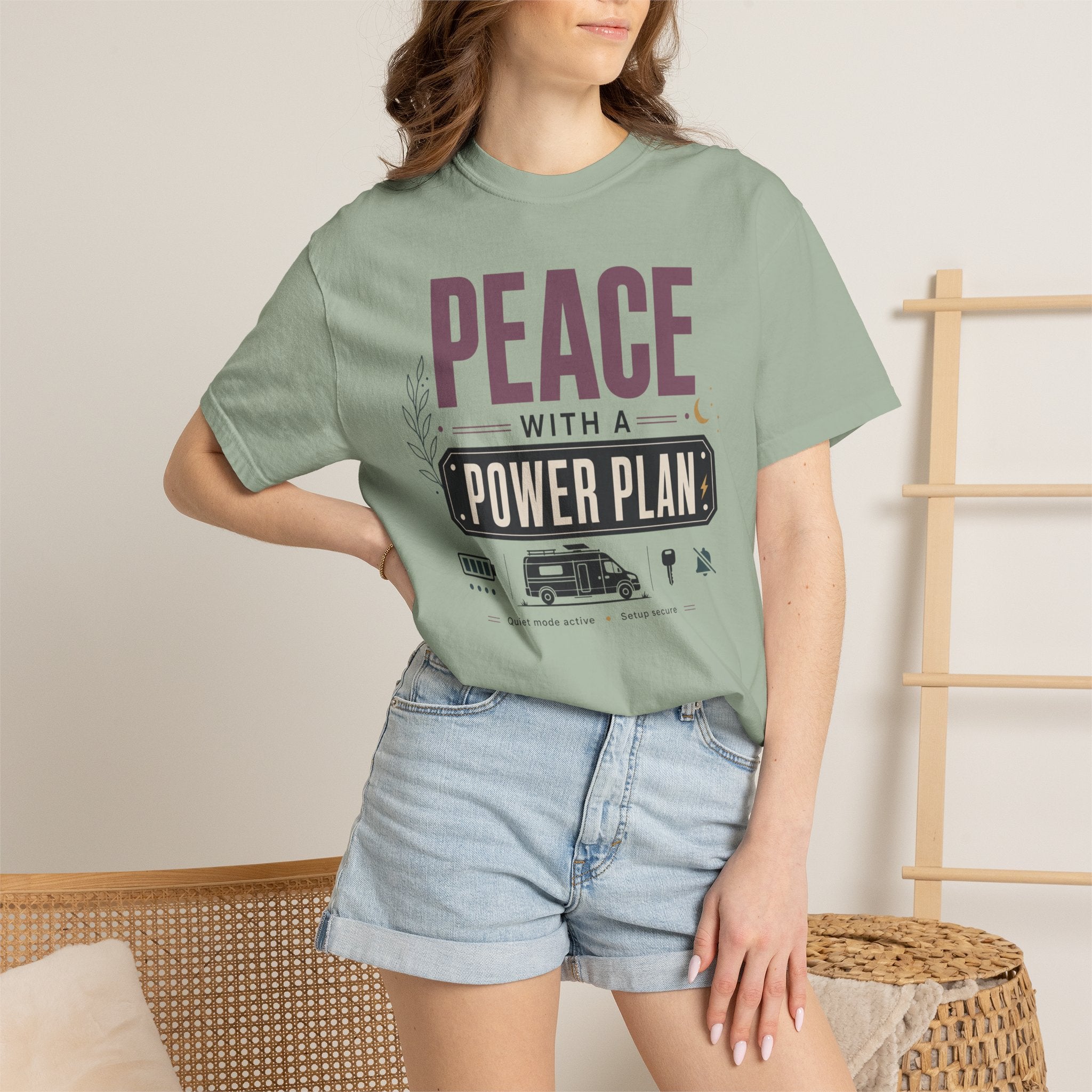 Peace With A Power Plan - T-Shirt