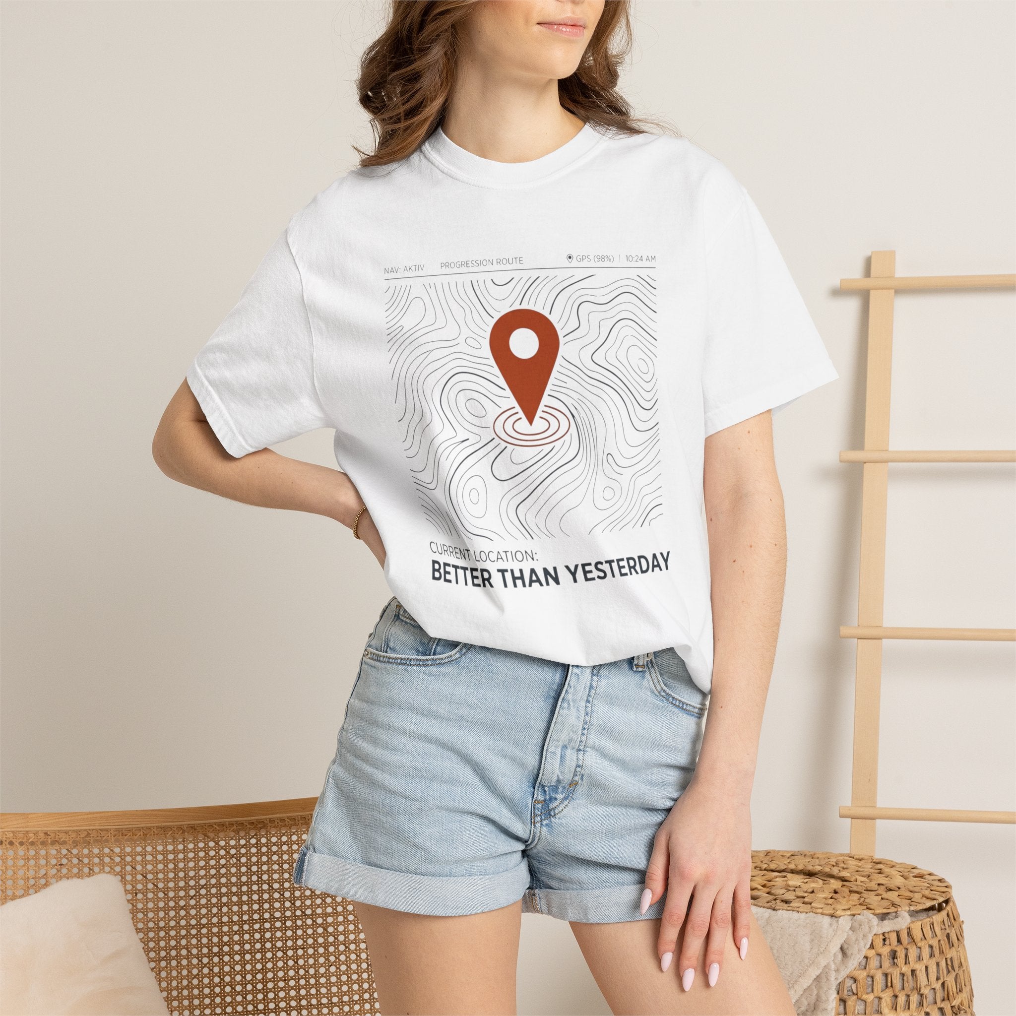 Current Location Better Than Yesterday - T-Shirt