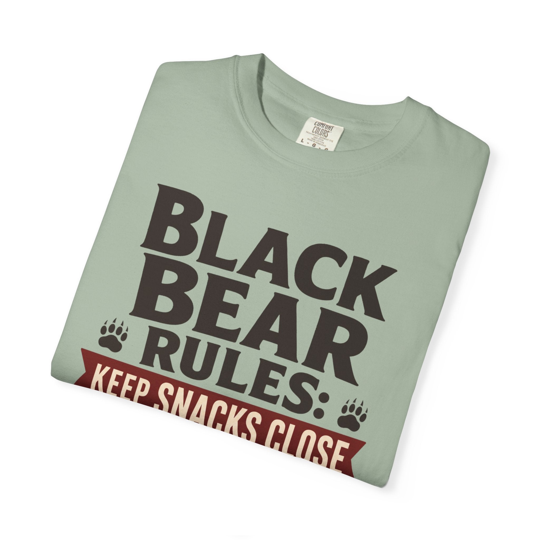 Black Bear Rules Keep Snacks Close People Farther - T-Shirt