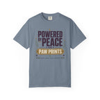 Powered By Peace And Paw Prints - T-Shirt