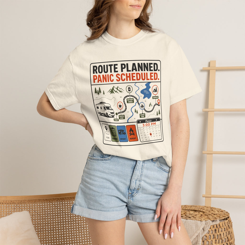 Route Planned Panic Scheduled - T-Shirt