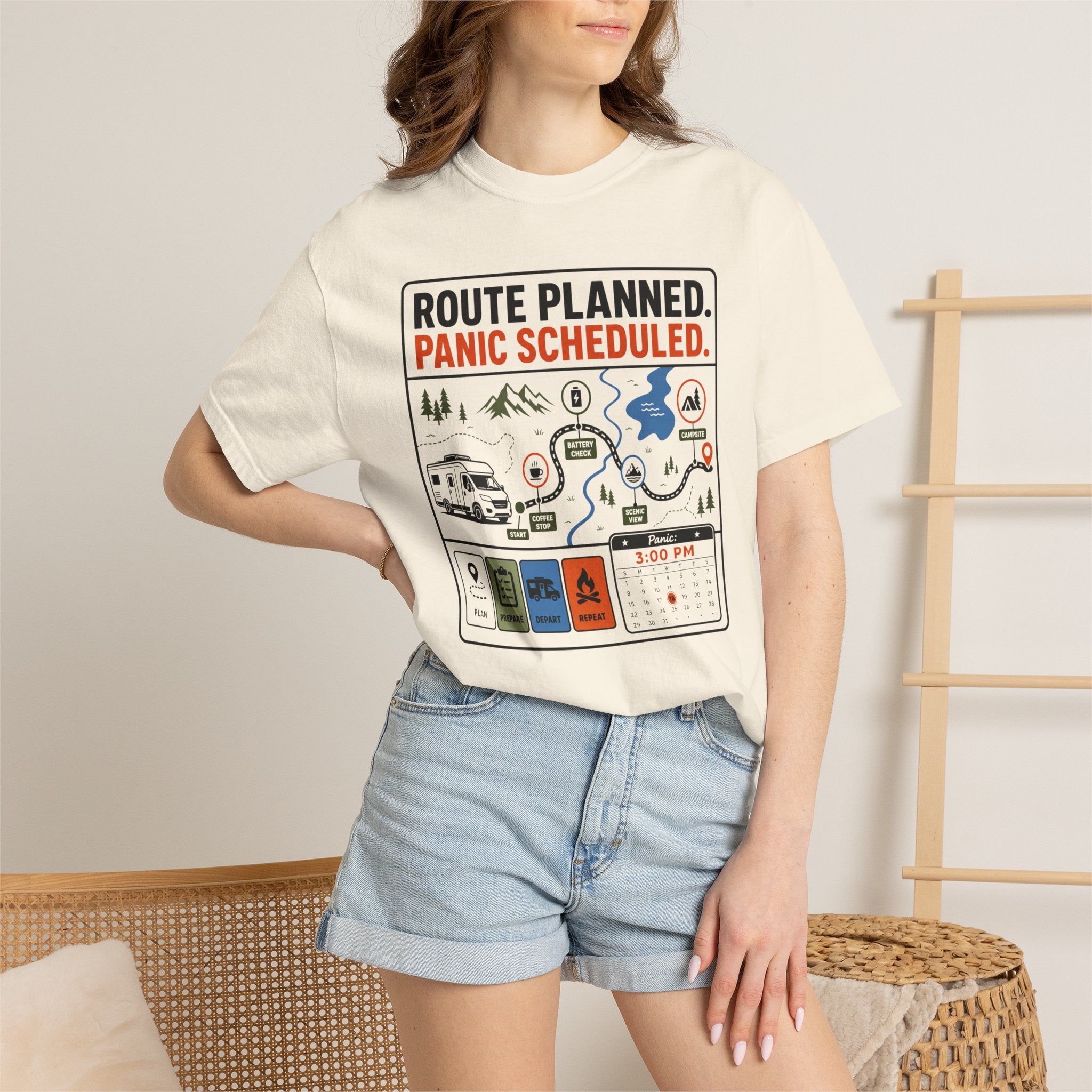 Route Planned Panic Scheduled - T-Shirt