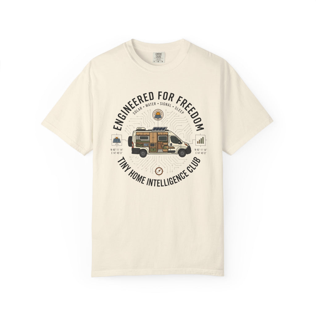 Engineered For Freedom Tiny Home Intelligence Club - T-Shirt