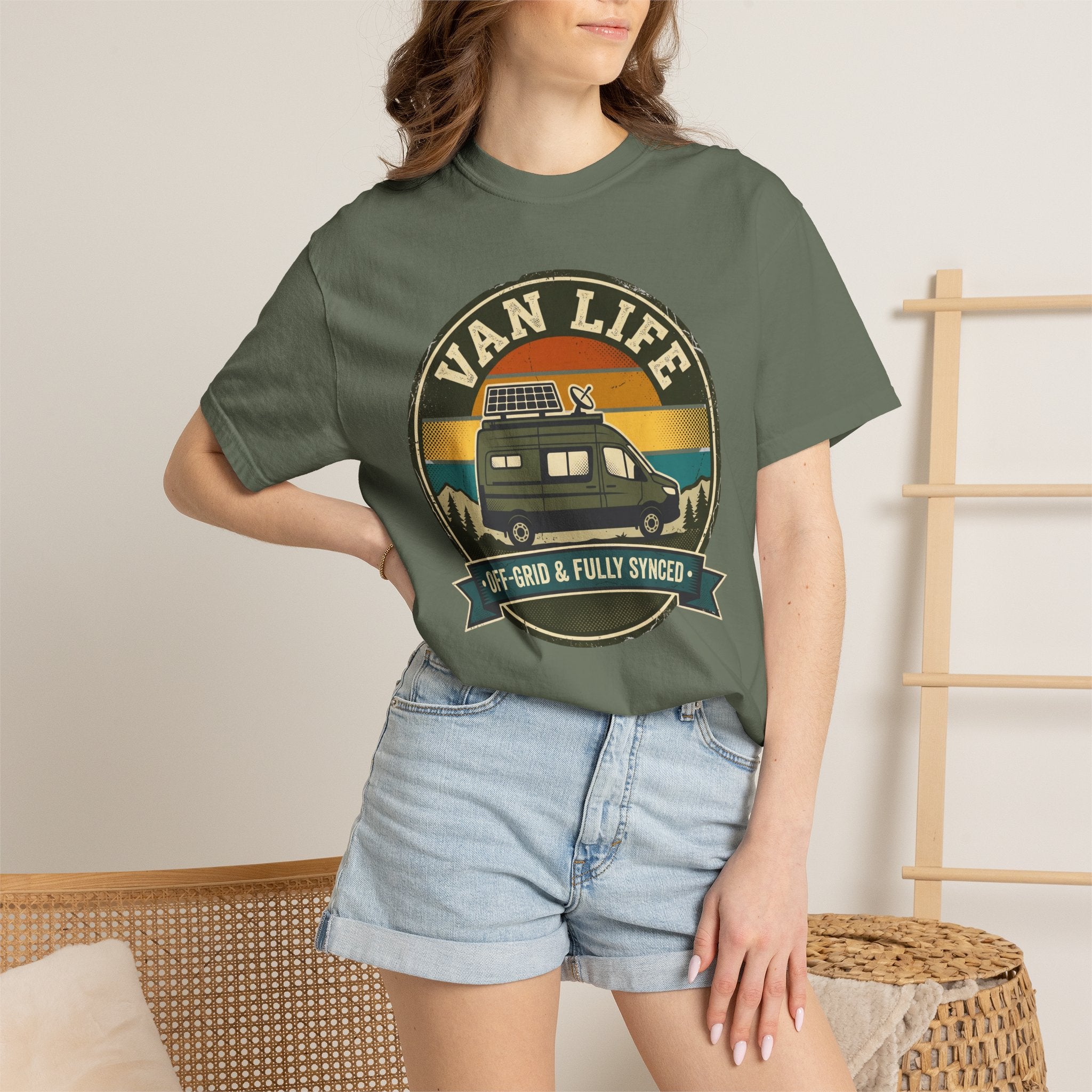 Van Life Offgrid And Fully Synced - T-Shirt