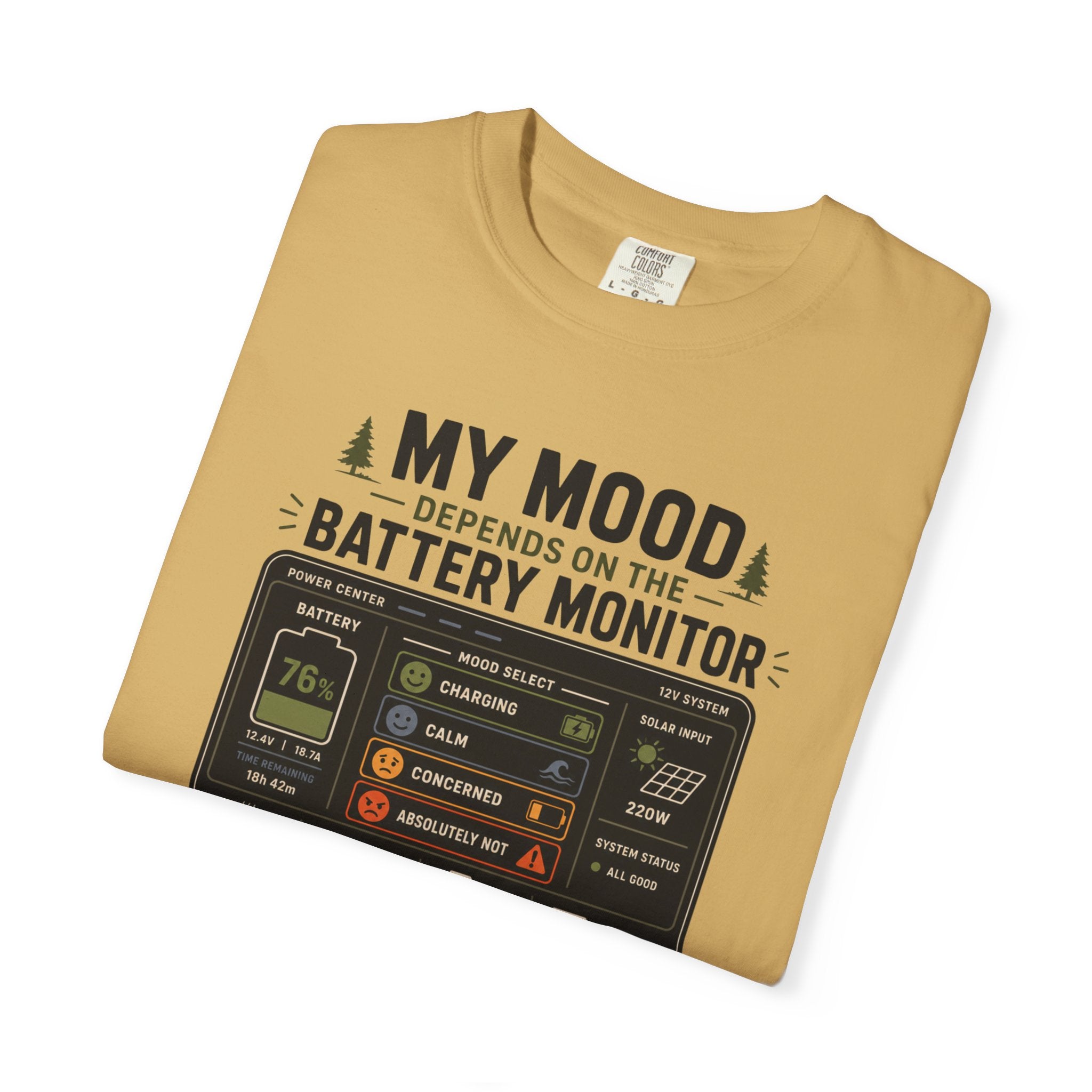 My Mood Depends On The Battery Monitor - T-Shirt