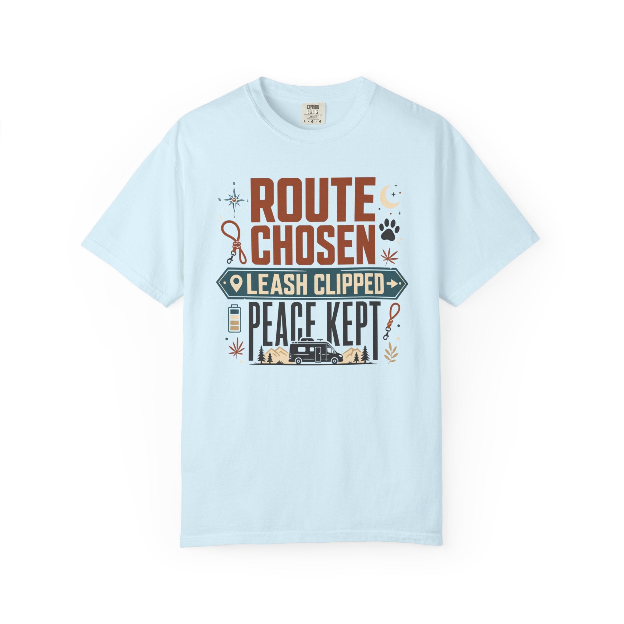 Route Chosen Leash Clipped Peace Kept - T-Shirt