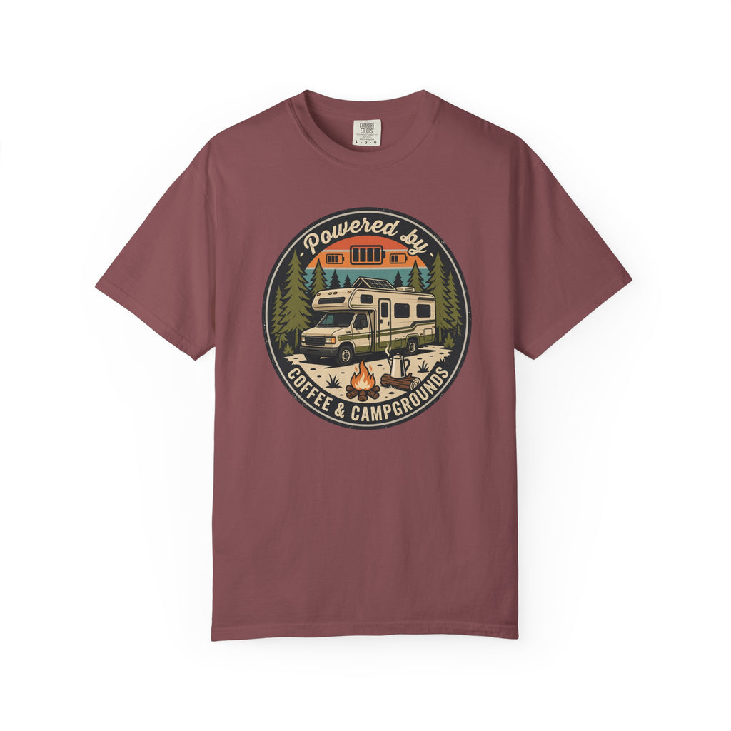 Powered By Coffee and Campgrounds - T-Shirt