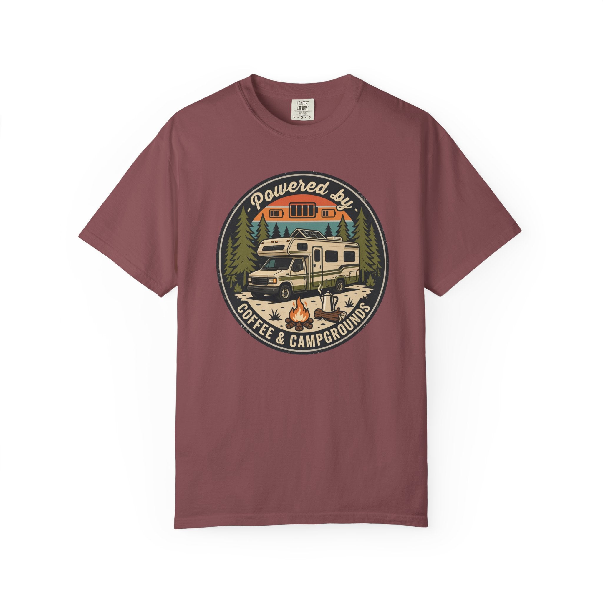 Powered By Coffee and Campgrounds - T-Shirt
