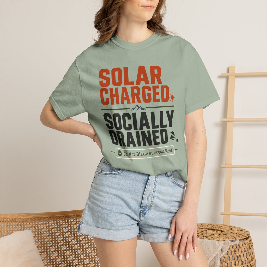 Solar Charged Socially Drained - T-Shirt