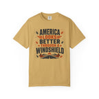 America Looks Better Through A Windshield - T-Shirt