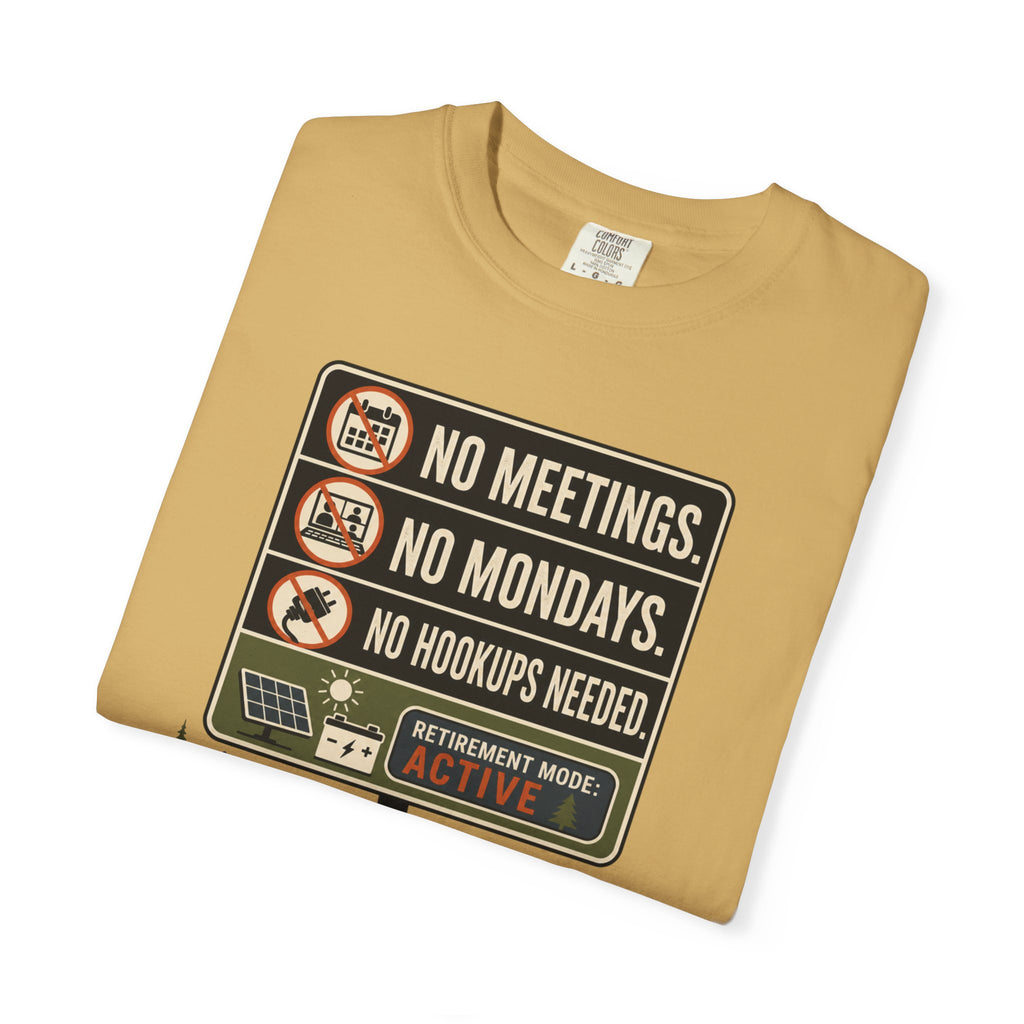 No Meetings No Mondays No Hookups Needed - T-Shirt