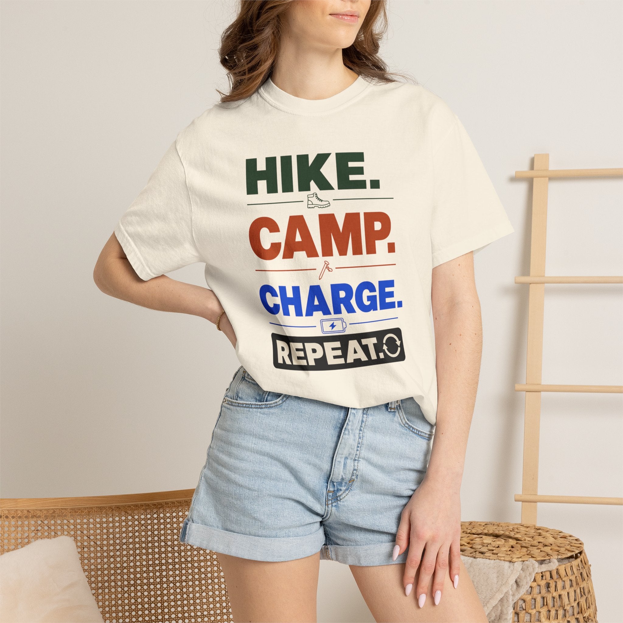 Hike Camp Charge Repeat - T-Shirt