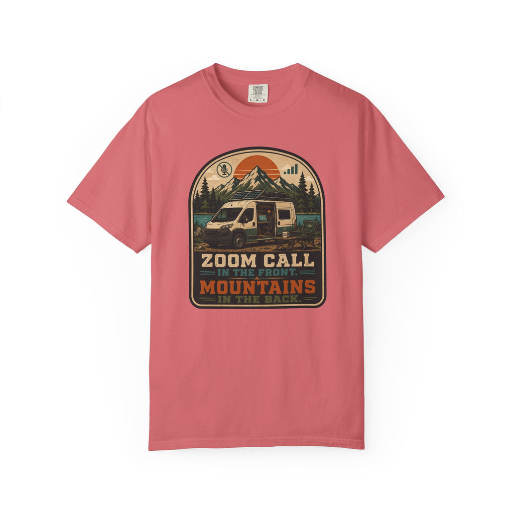 Zoom Call In The Front Mountains In The Back - T-Shirt