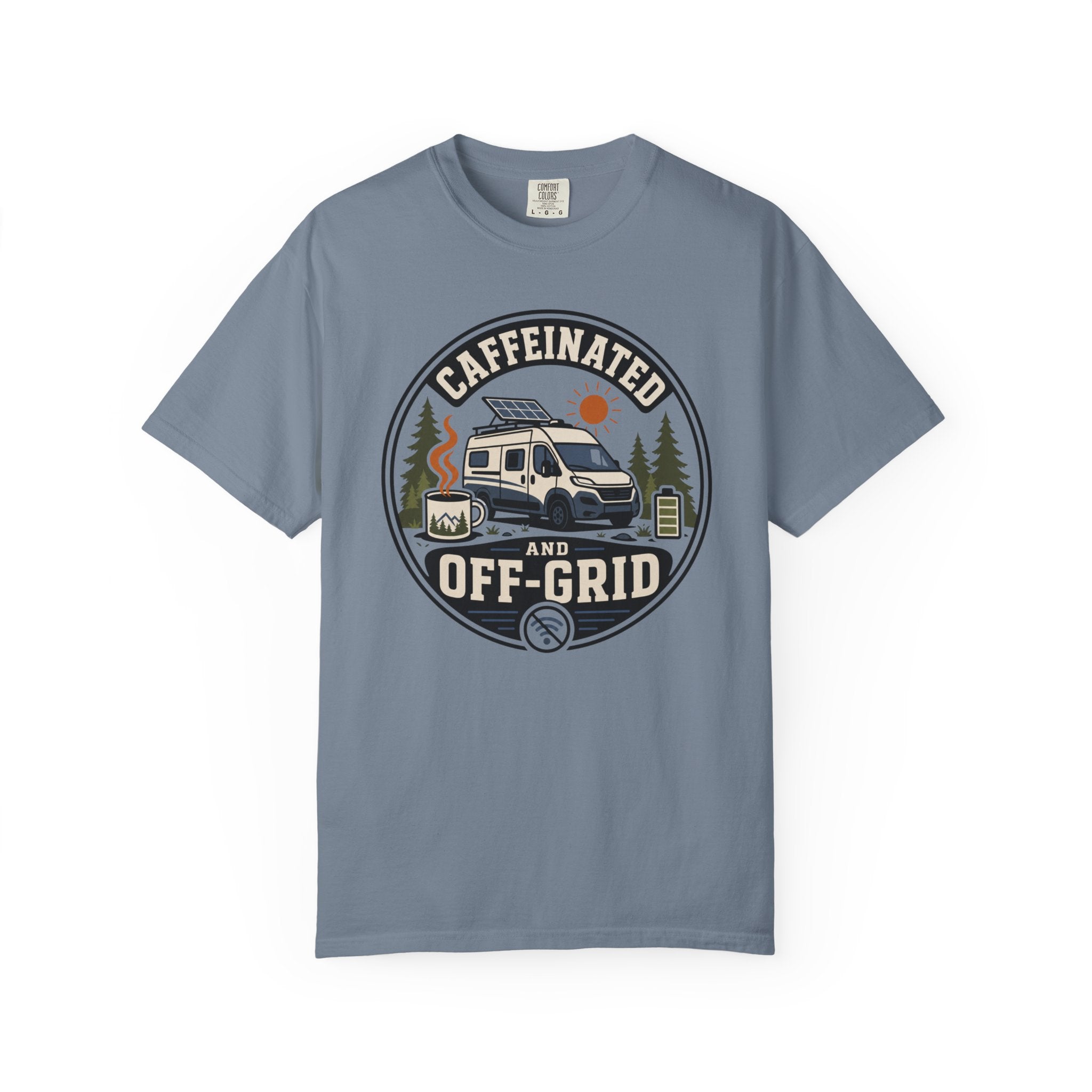 Caffeinated And Off Grid - T-Shirt