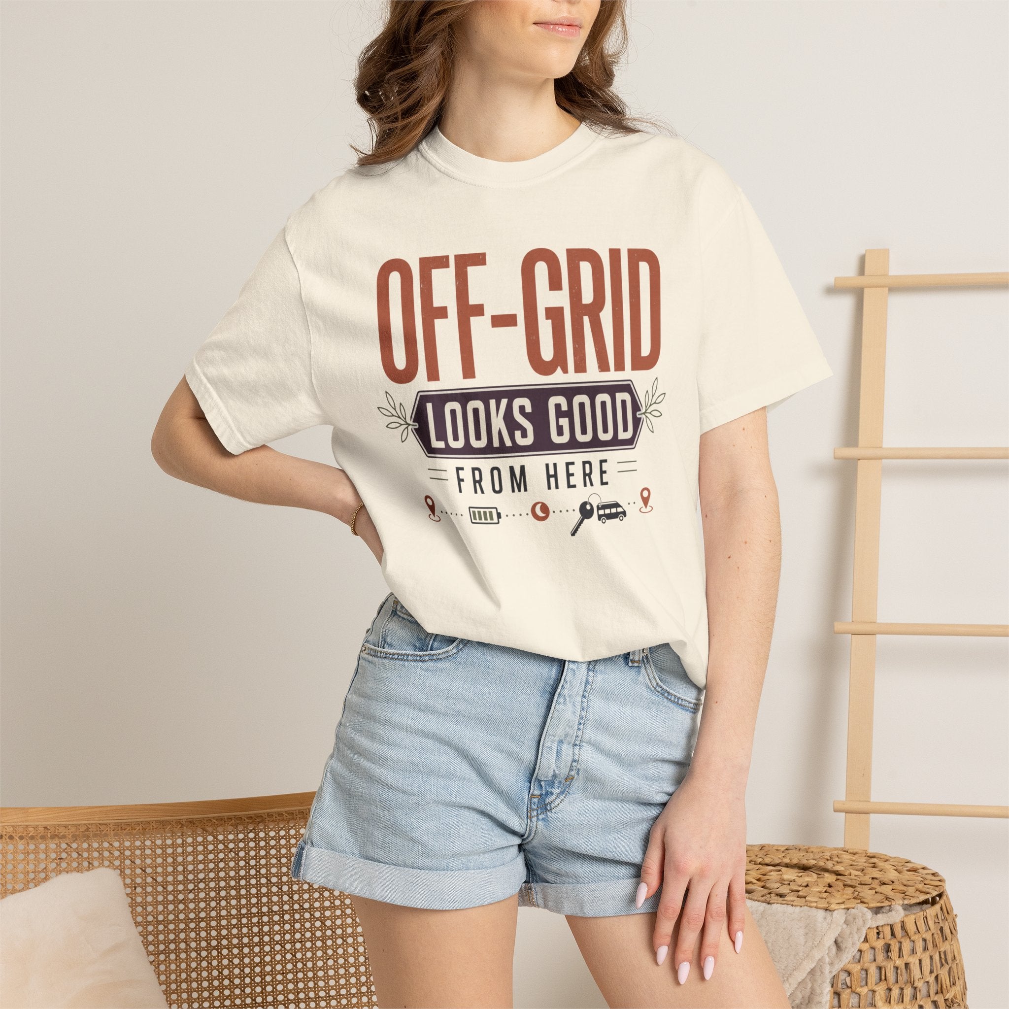 Off Grid Looks Good From Here - T-Shirt