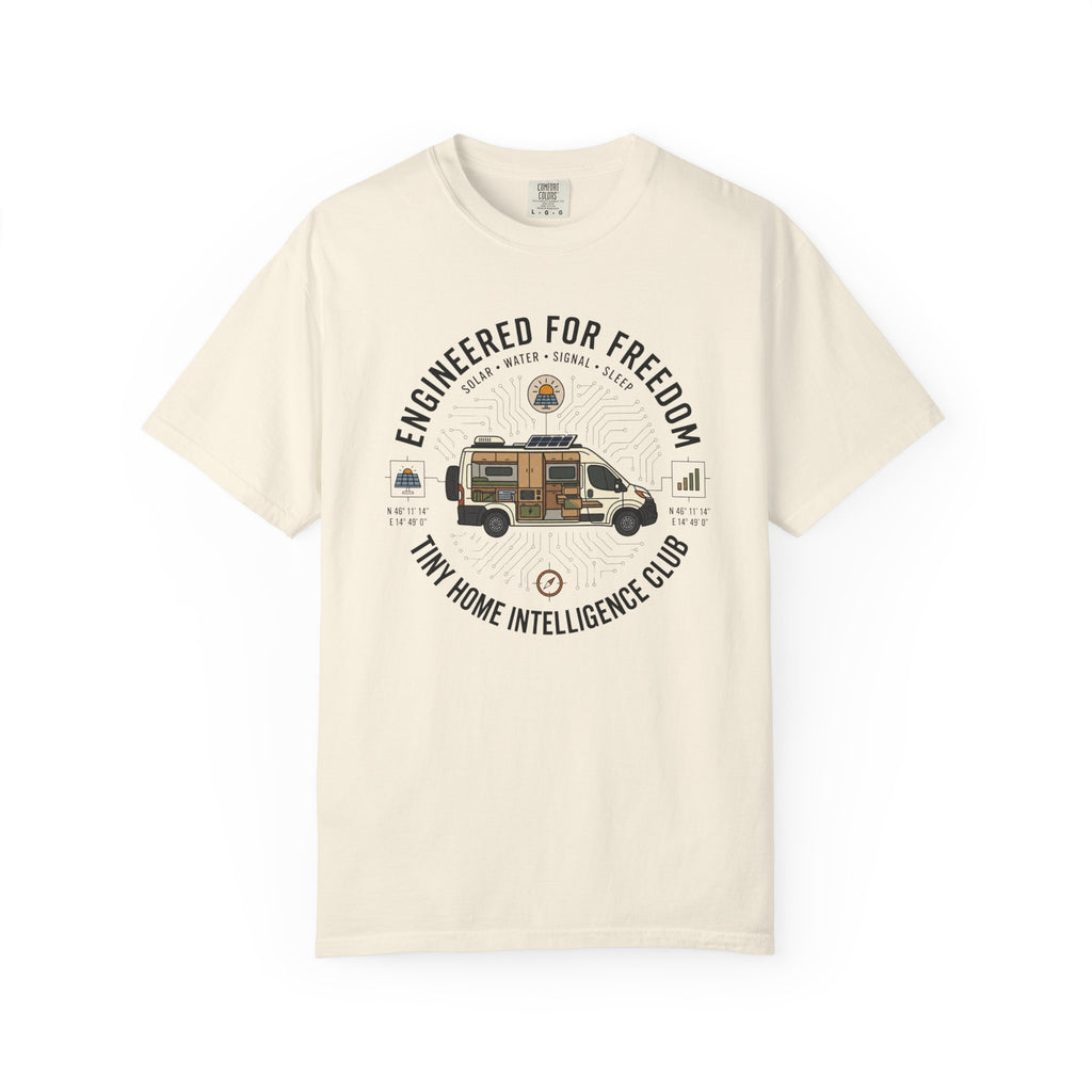 Engineered For Freedom Tiny Home Intelligence Club - T-Shirt
