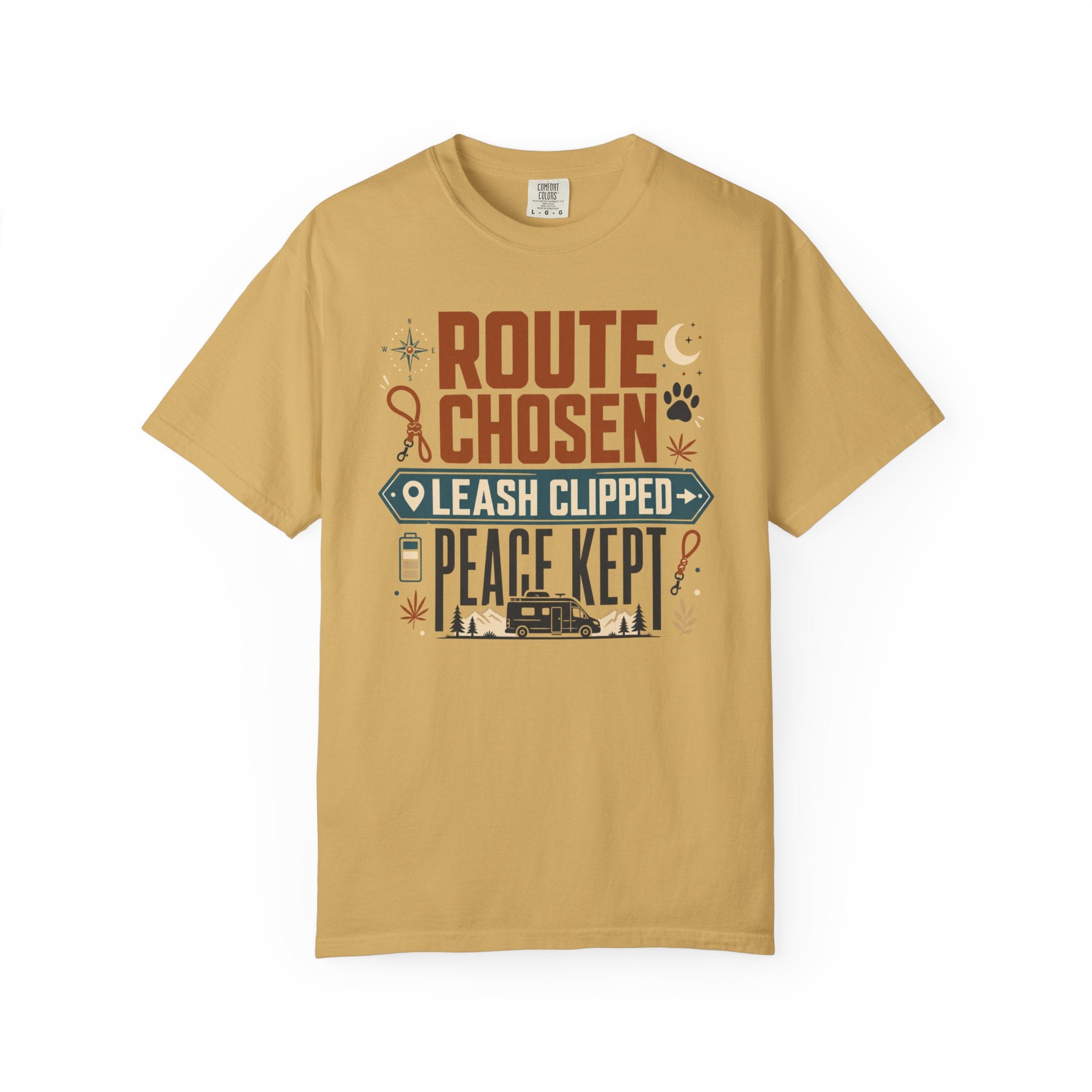 Route Chosen Leash Clipped Peace Kept - T-Shirt
