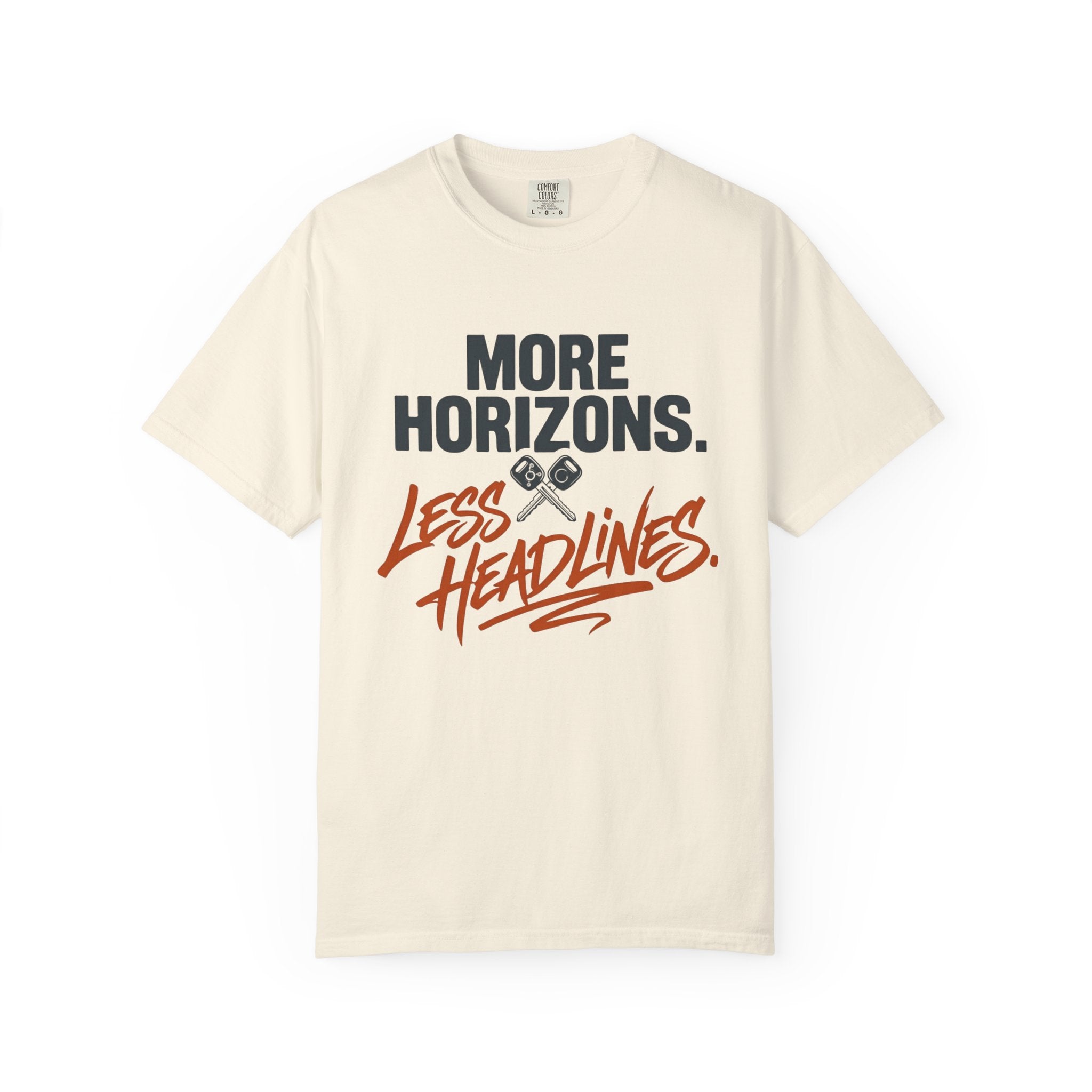 More Horizons Less Headlines - T-Shirt