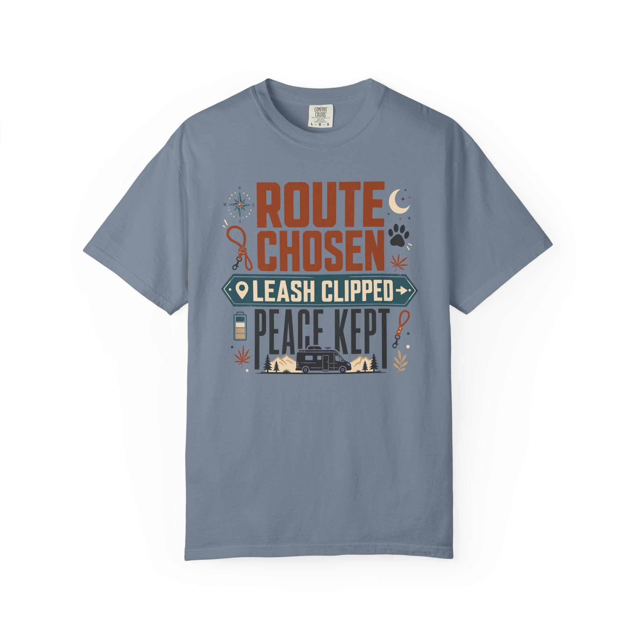 Route Chosen Leash Clipped Peace Kept - T-Shirt