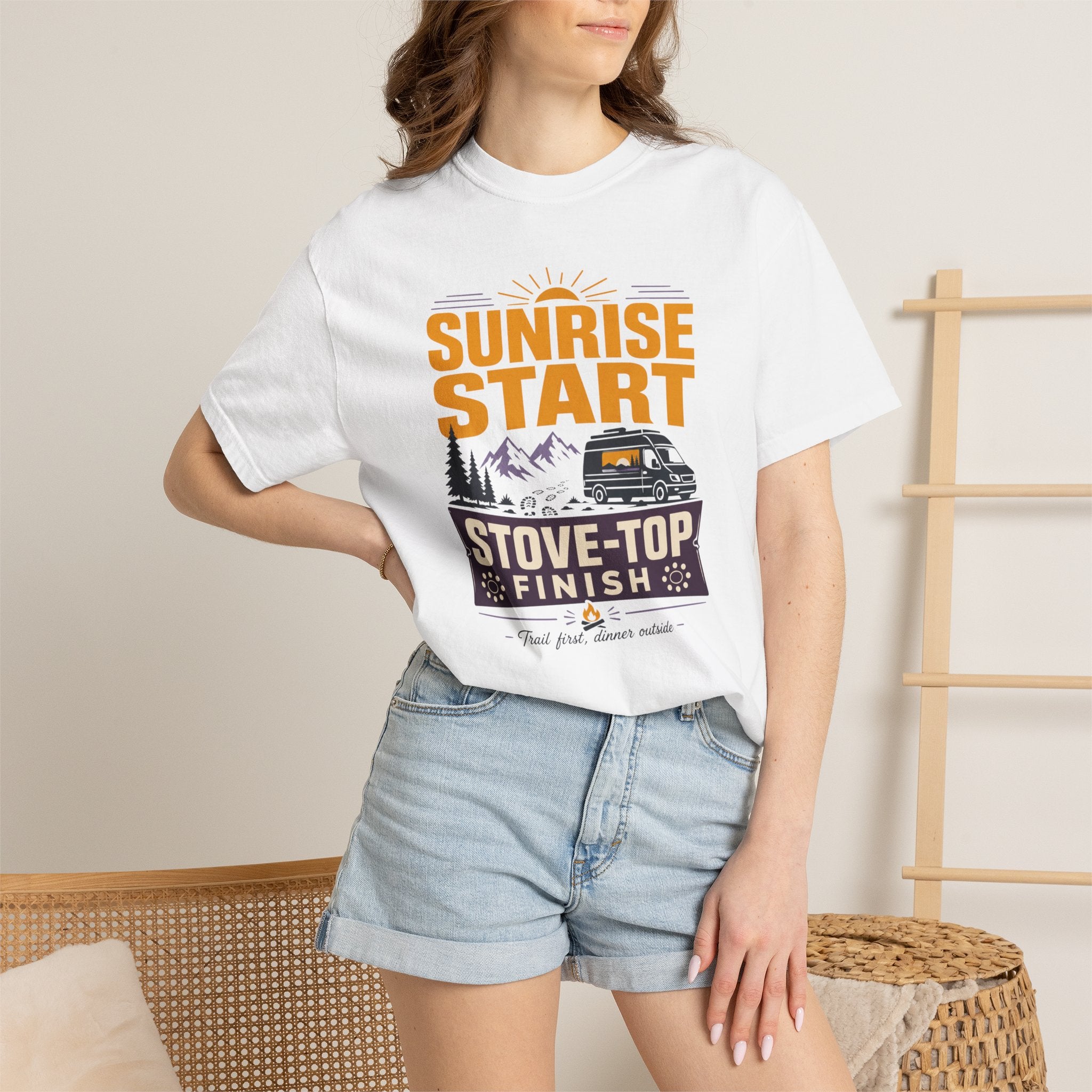 Sunrise Start Stove Top Finish - T-Shirt