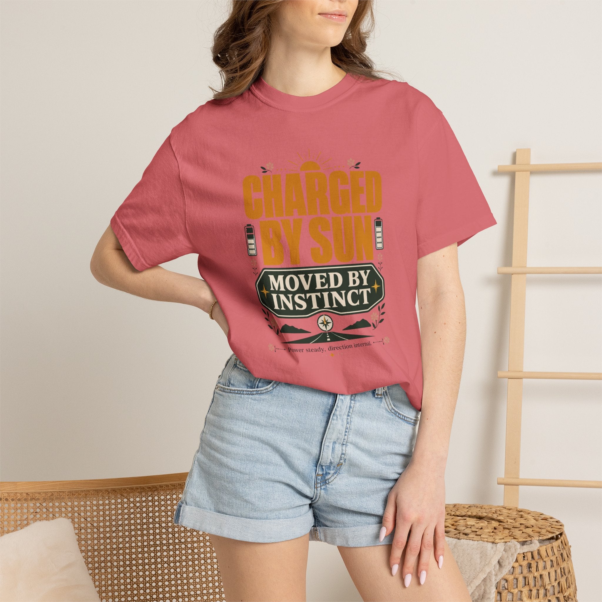 Charged By Sun Moved By Instinct - T-Shirt