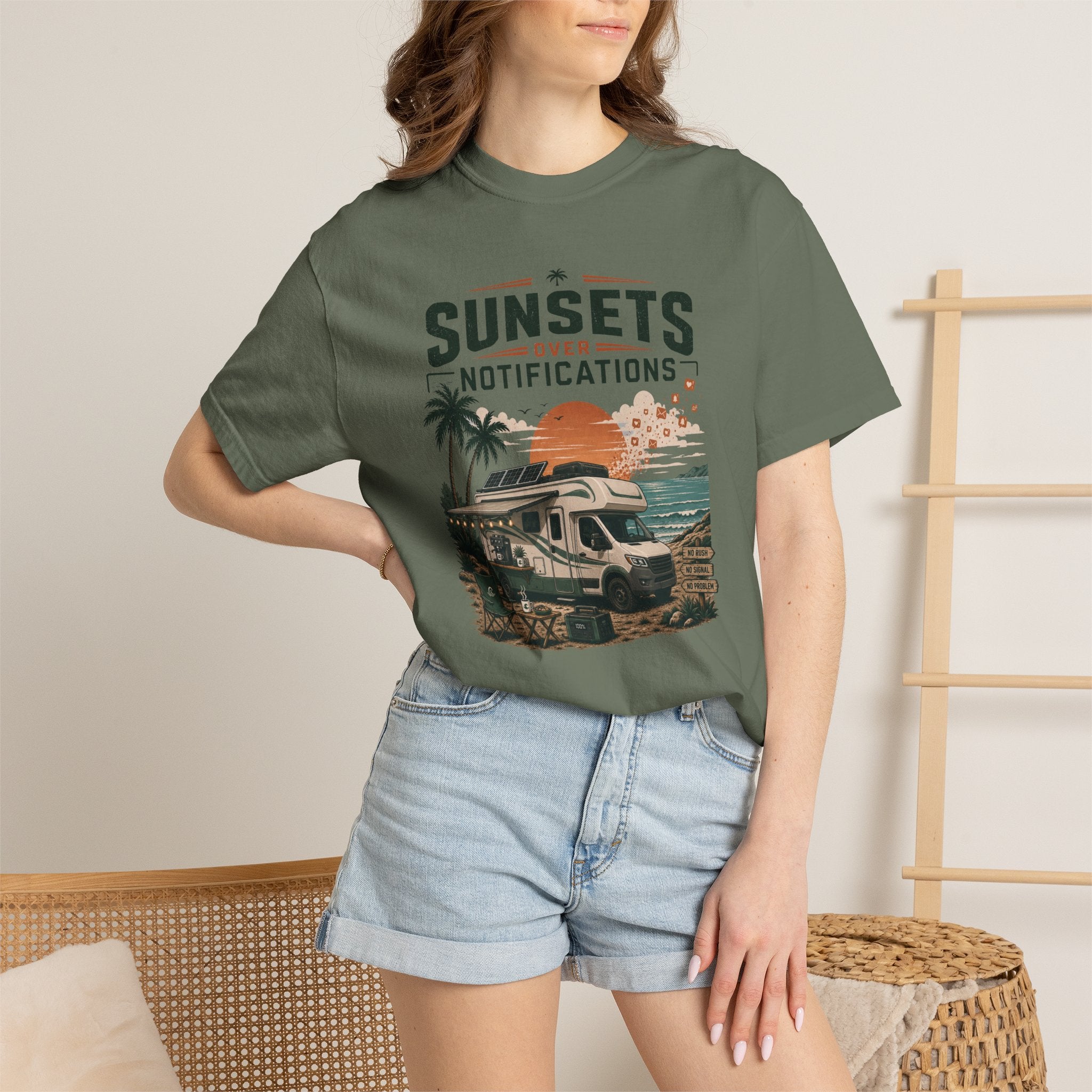 Sunsets Over Notifications - T-Shirt
